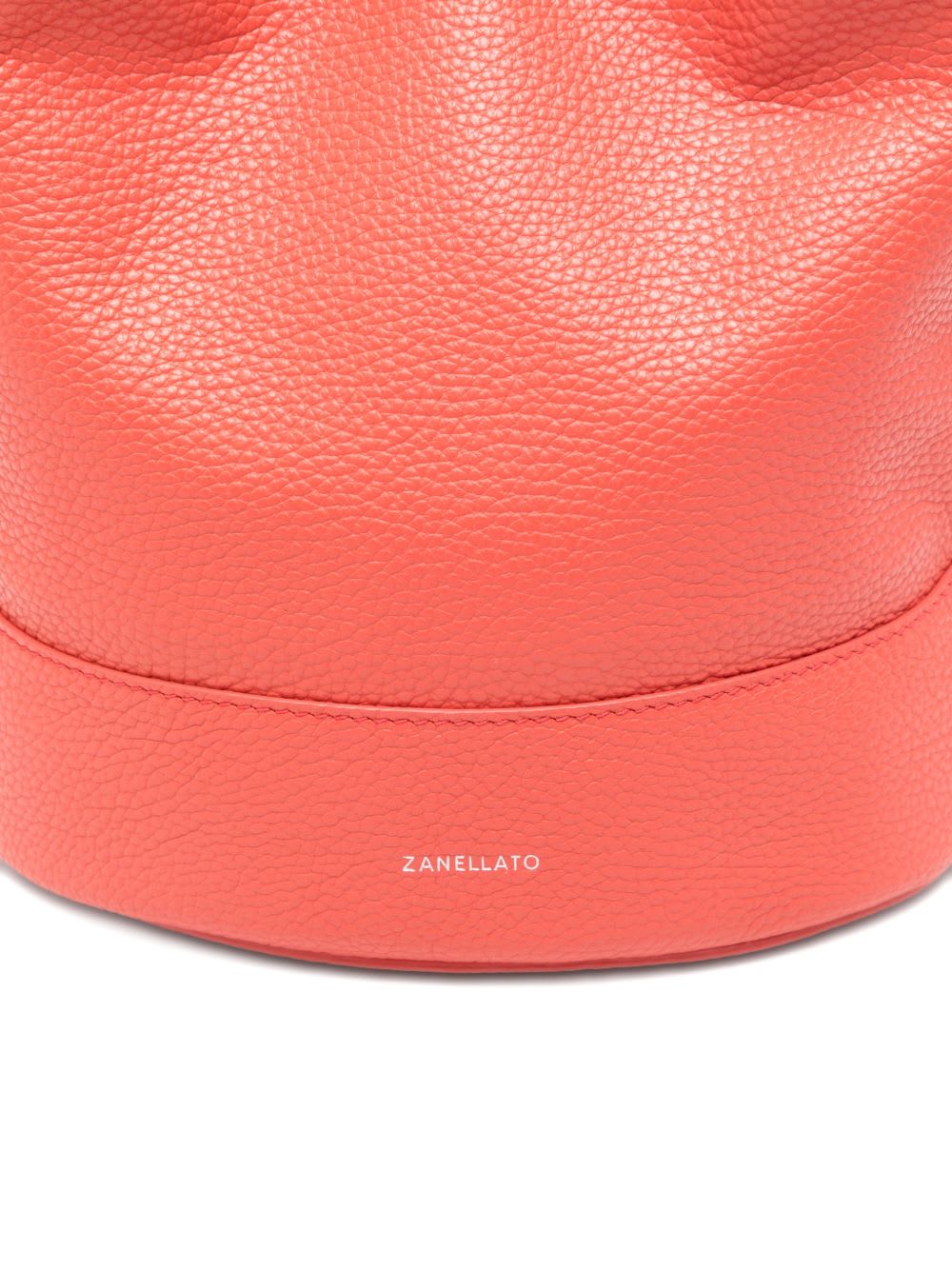 Zanellato Daily Small Leather Bucket Shoulder Bag In Red