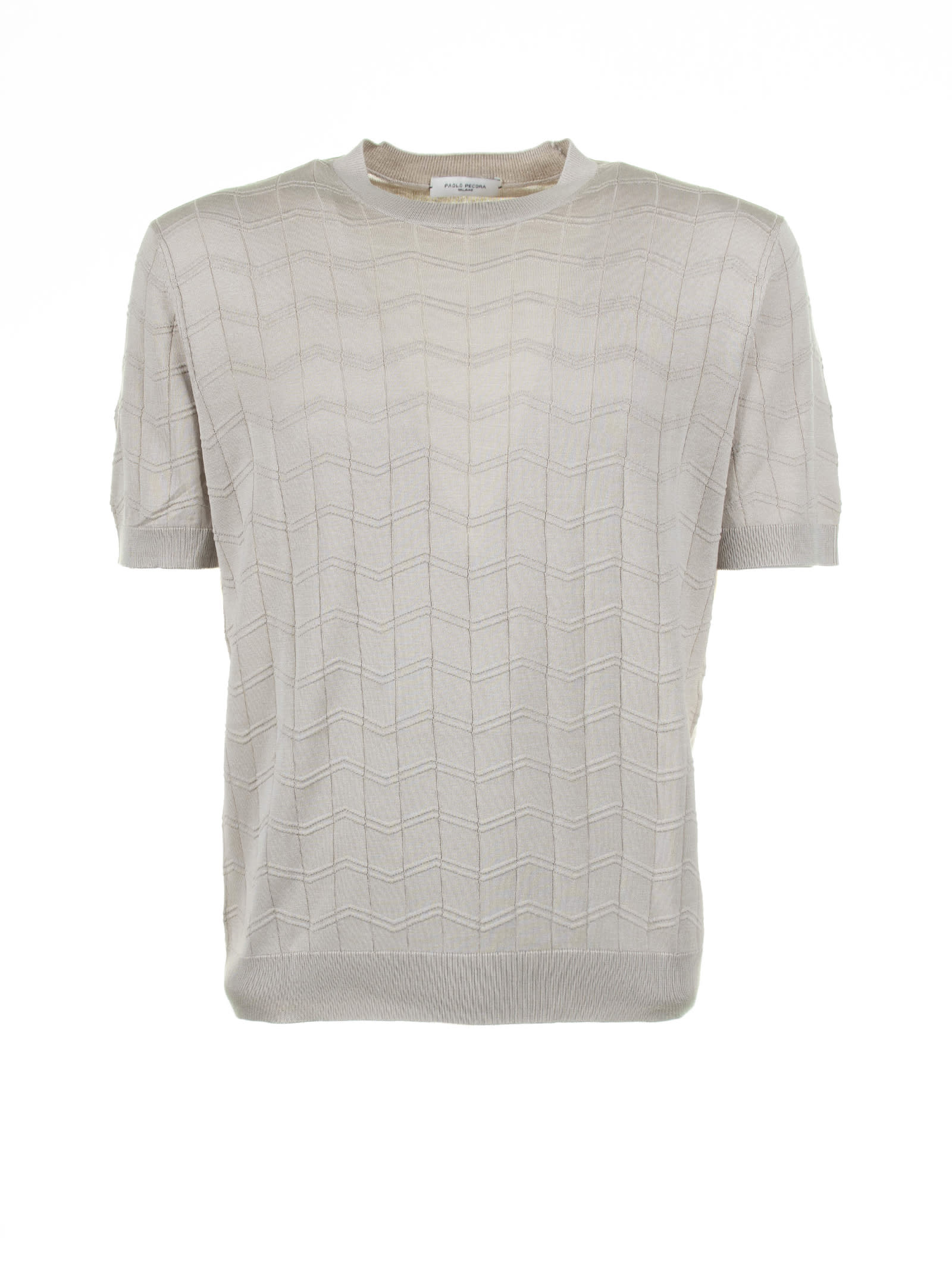 Beige Cotton And Silk T-shirt