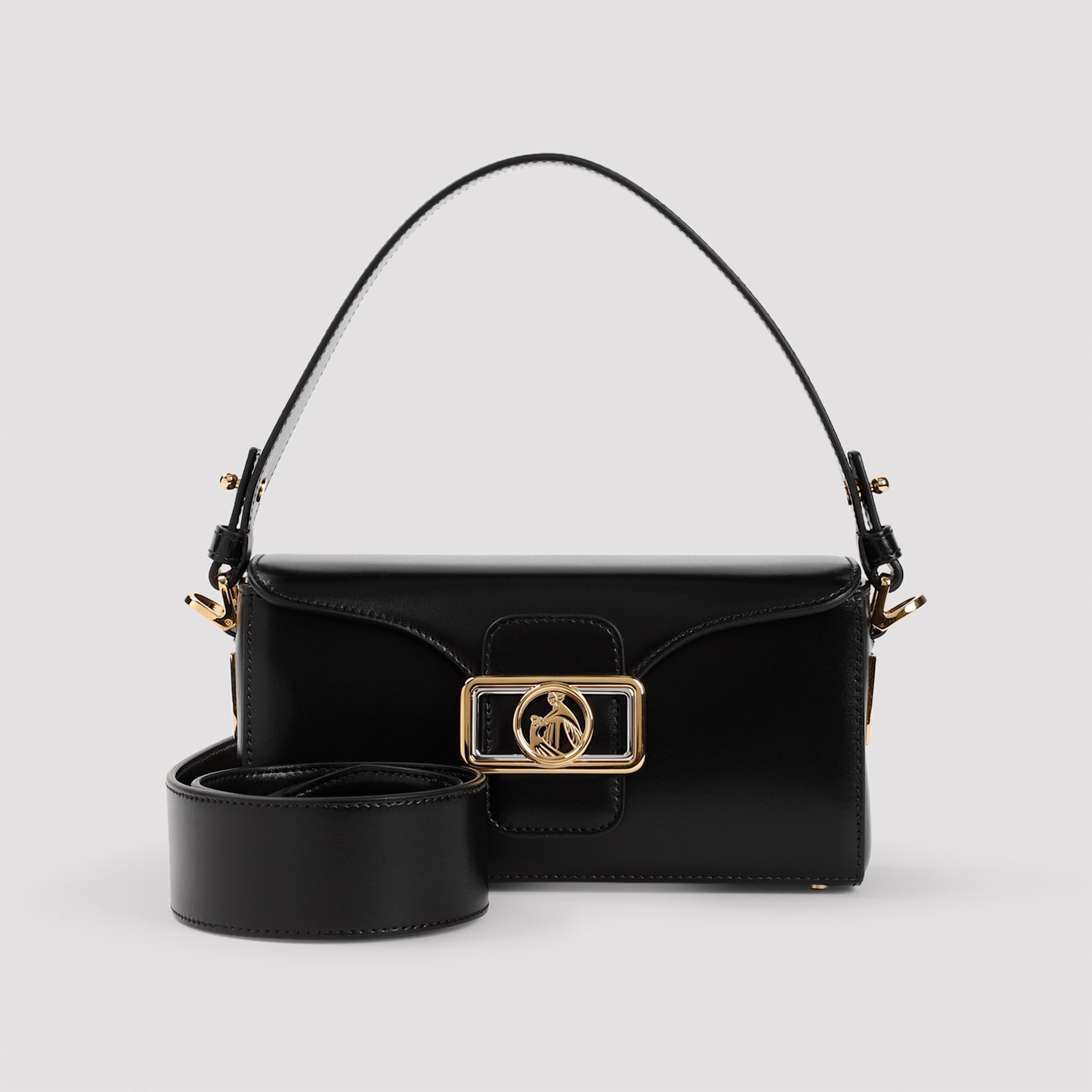 Shop Lanvin Pencil Nano Shoulder Bag In Black