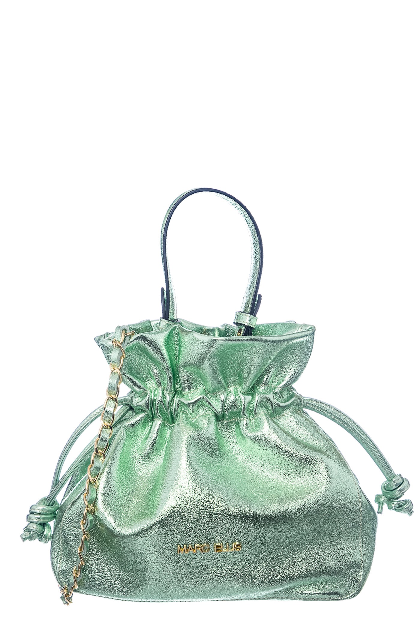 Marc Ellis Concy Piper Hand Bag In Green Leather