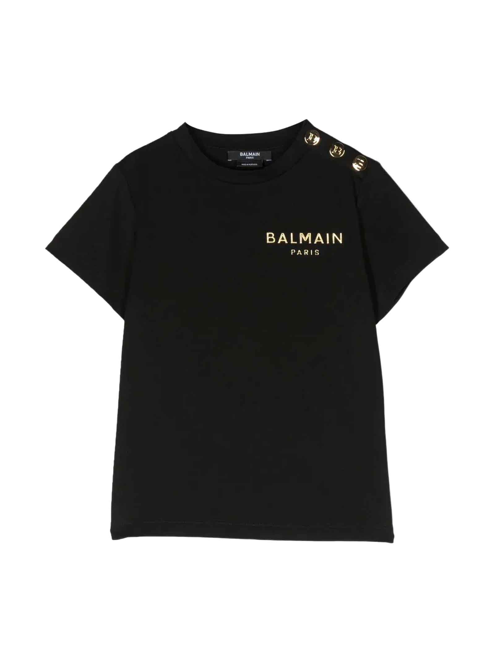 BALMAIN BLACK T-SHIRT GIRL