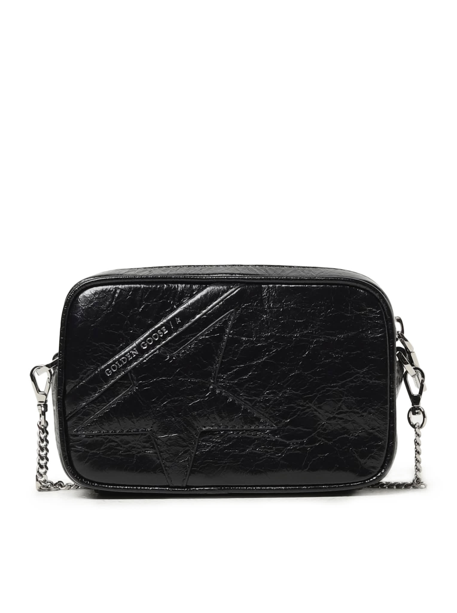 GOLDEN GOOSE MINI STAR BAG WRINKLED CALF LEATHER BODY AND STAR