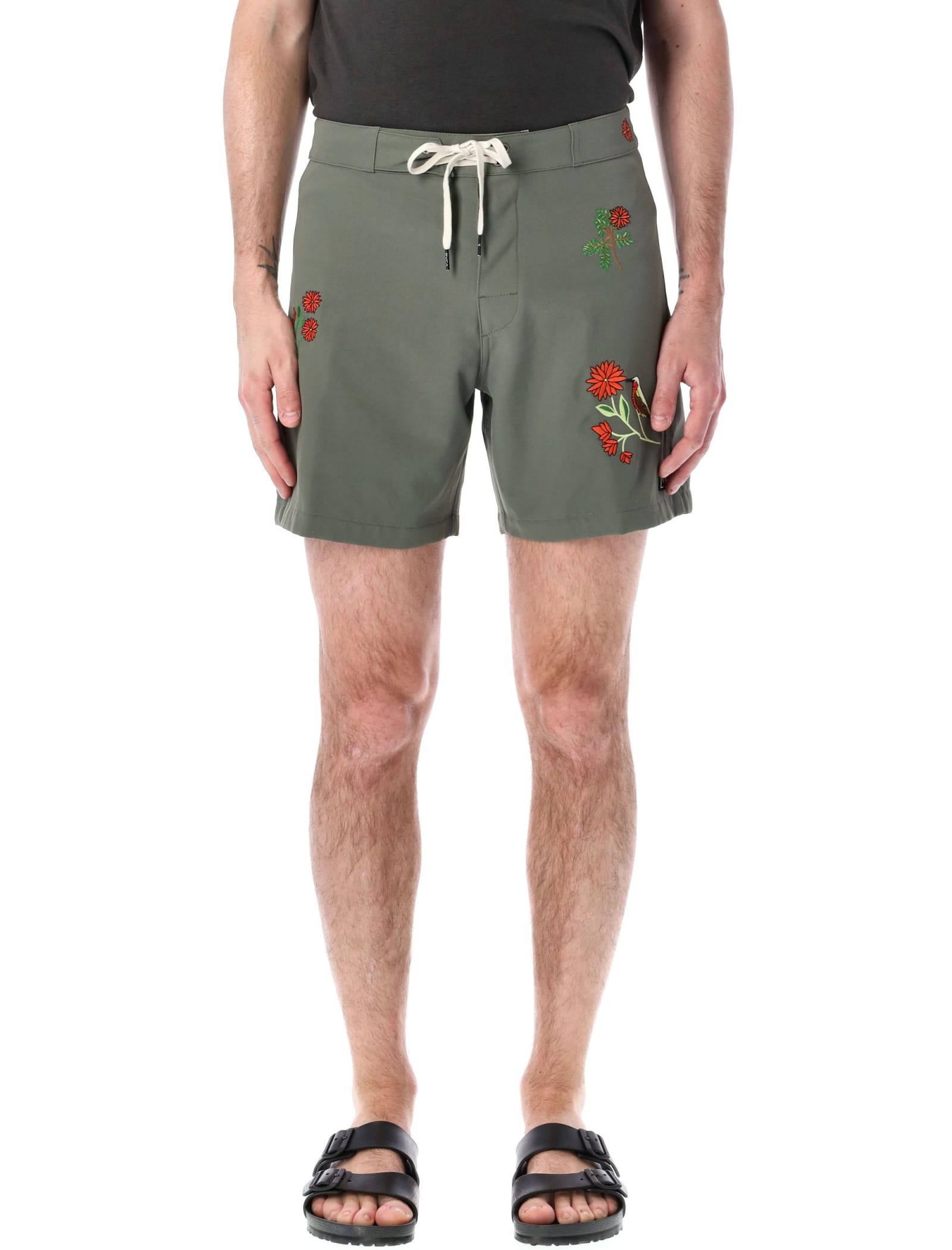 Rvca Trunk Short In Olive