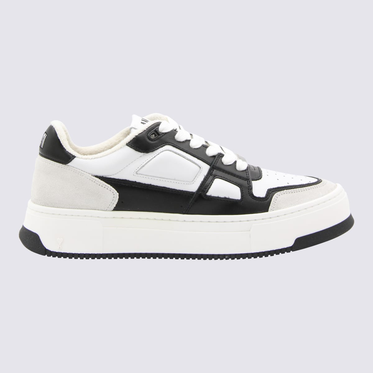 Black And White Leather Arcade Sneakers