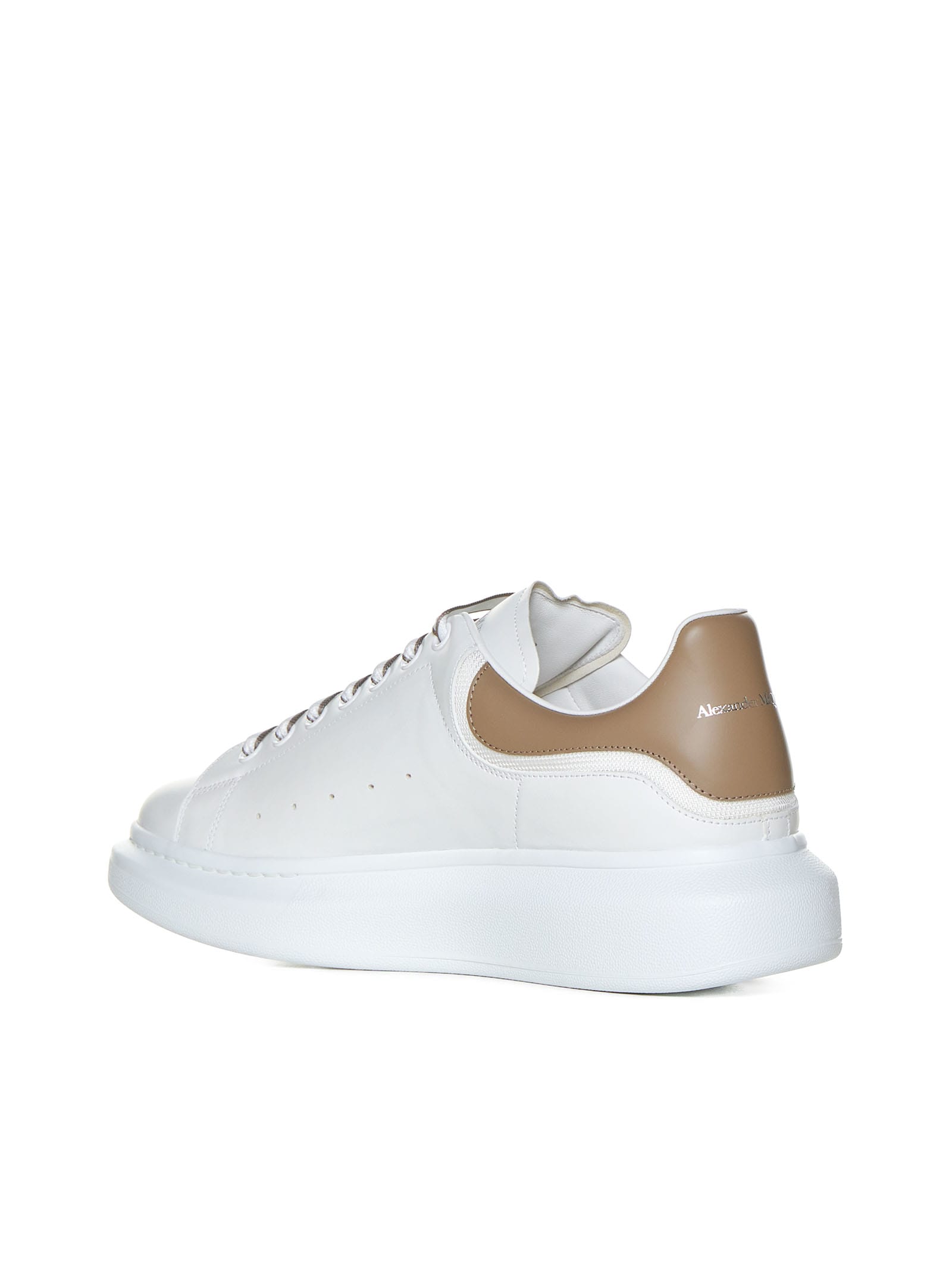 Shop Alexander Mcqueen Sneakers In White/stone