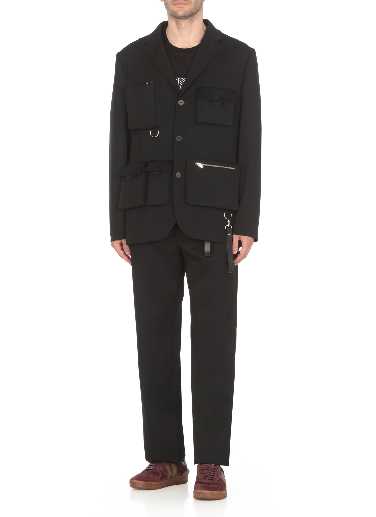 Shop Lanvin Wool Jacket In Black