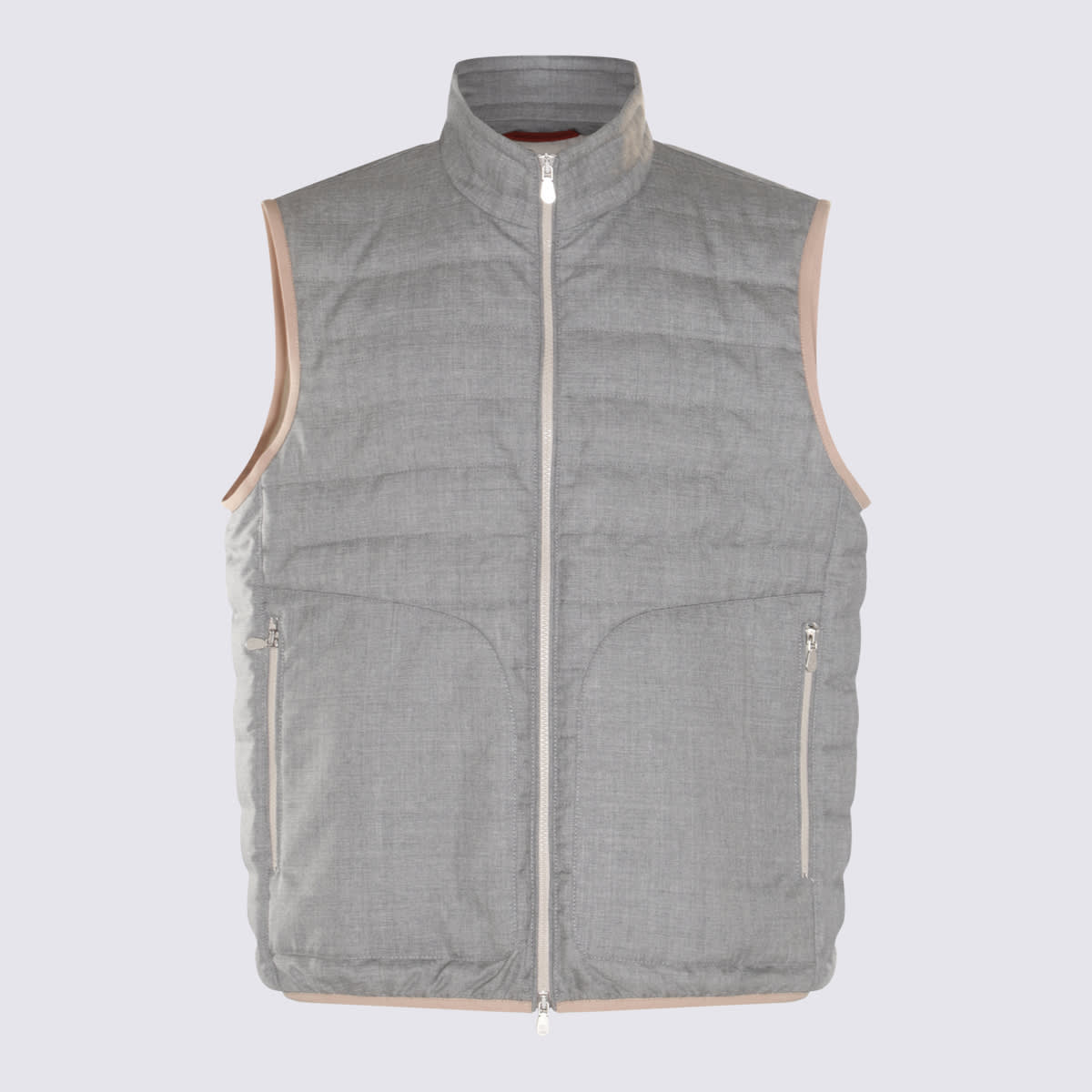 Brunello Cucinelli Grey Padded Vest Down Jacket