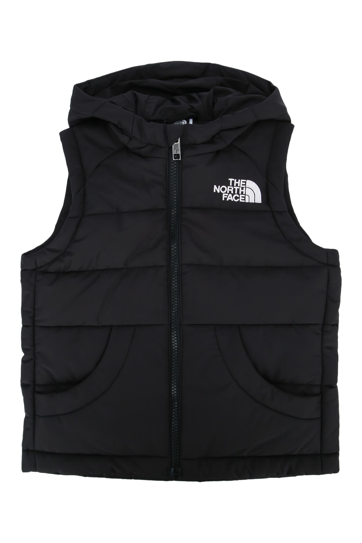 The North Face Kids' Ki D Hooded Vest In Black