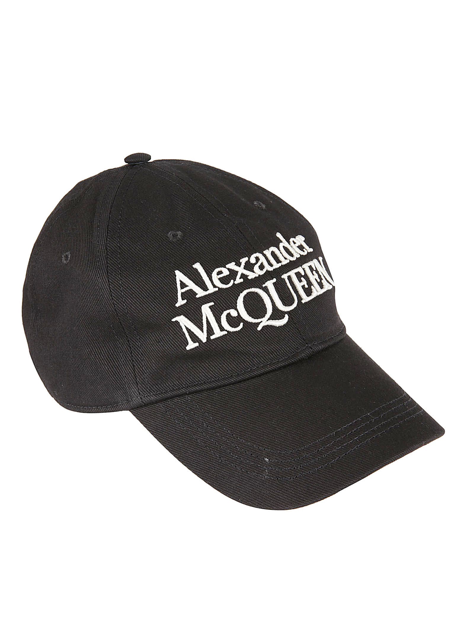 Alexander Mcqueen Stacked Mcqueen Hat In Black/ivory