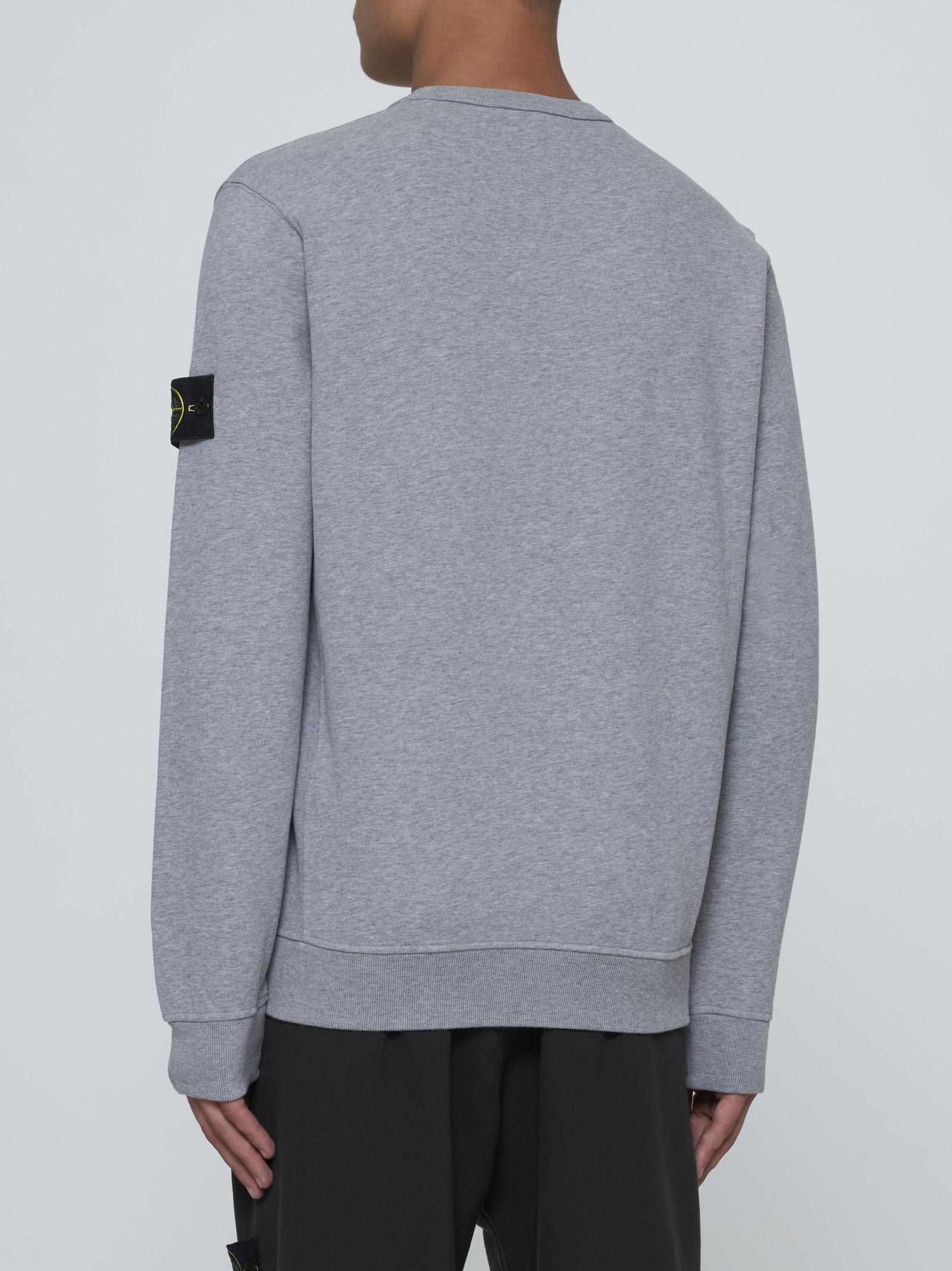 Shop Stone Island Cotton Sweatshirt In Grigio