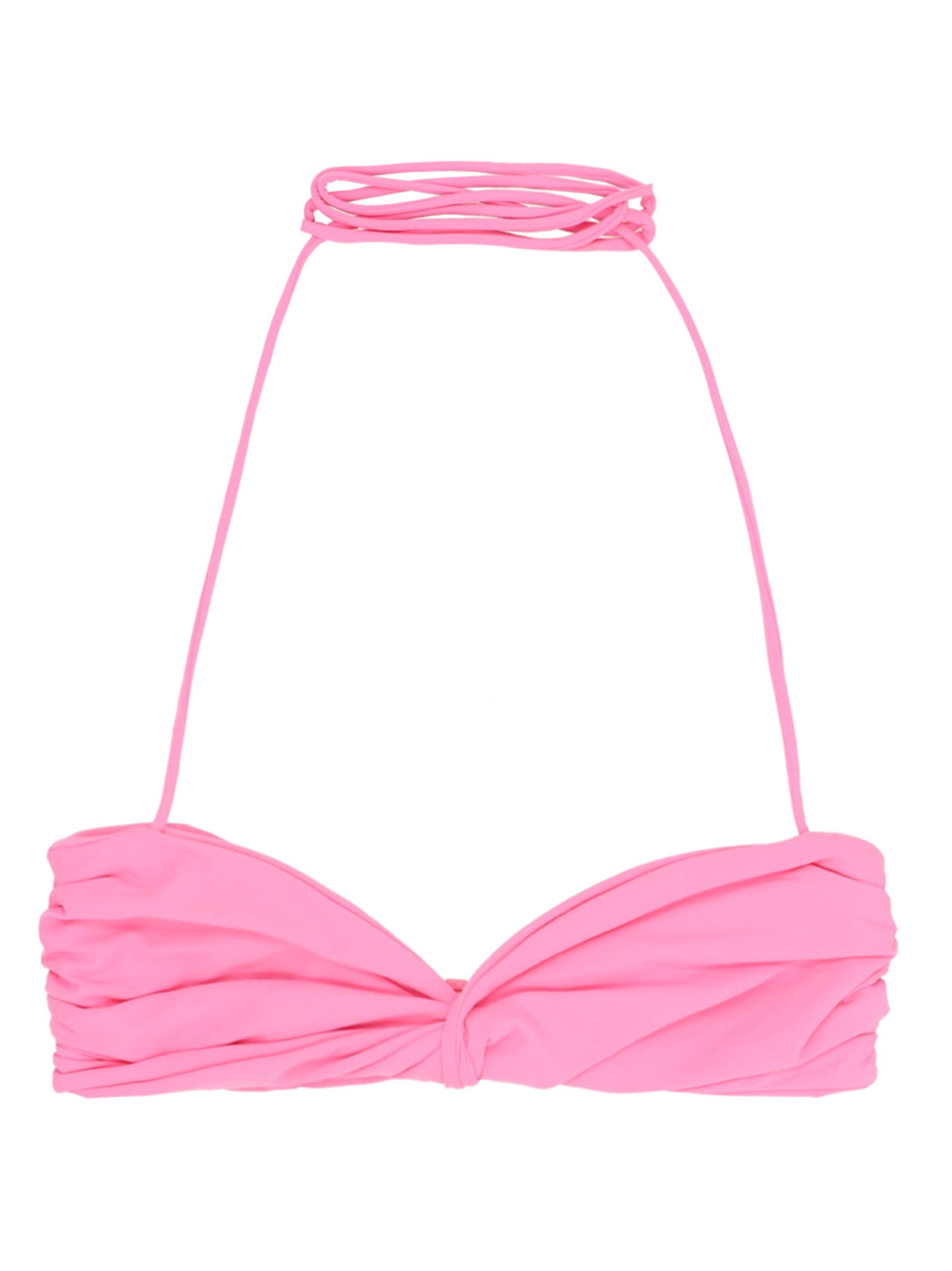 Shop Magda Butrym Knot Bikini Top In Pink
