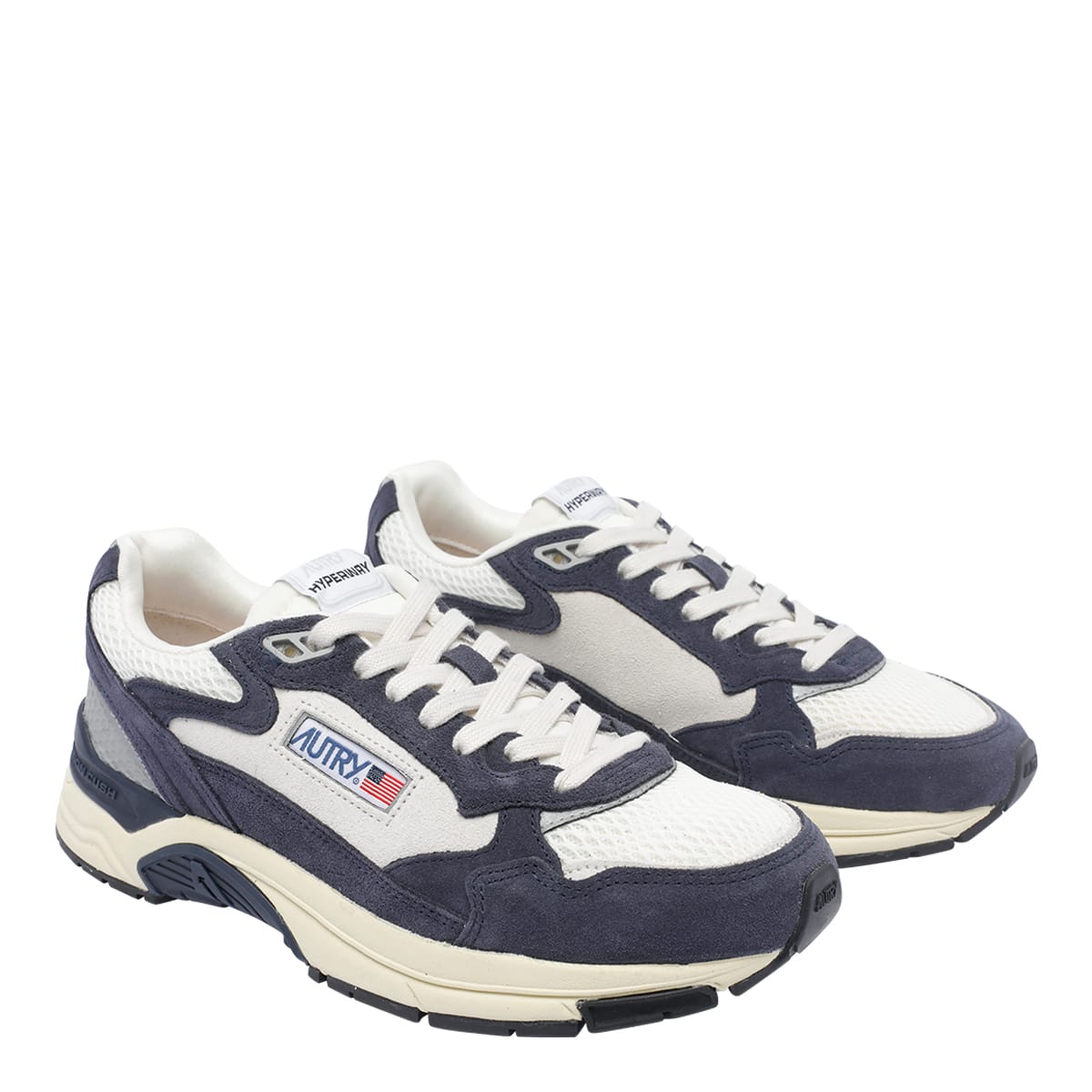 Autry Hyperway Lowsuebic Mesh Spblu Silv Sneakers In Blue