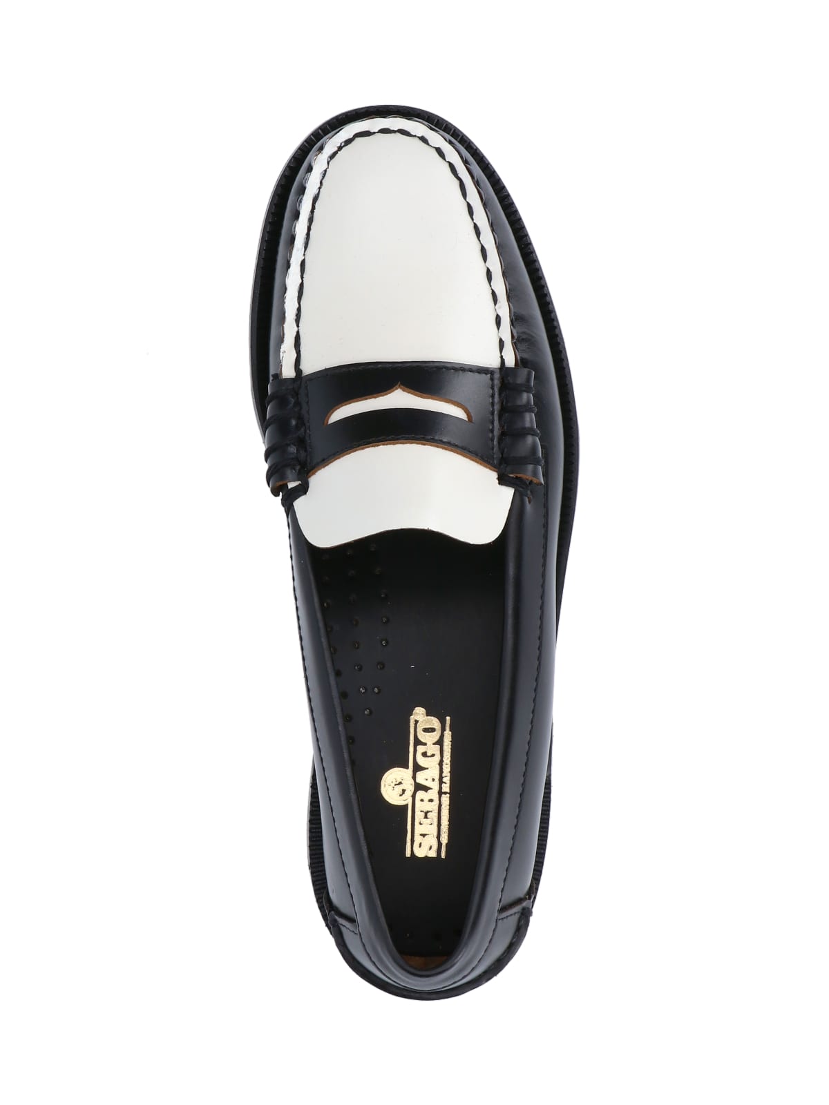 Shop Sebago Loafers Classic Dan In Black White
