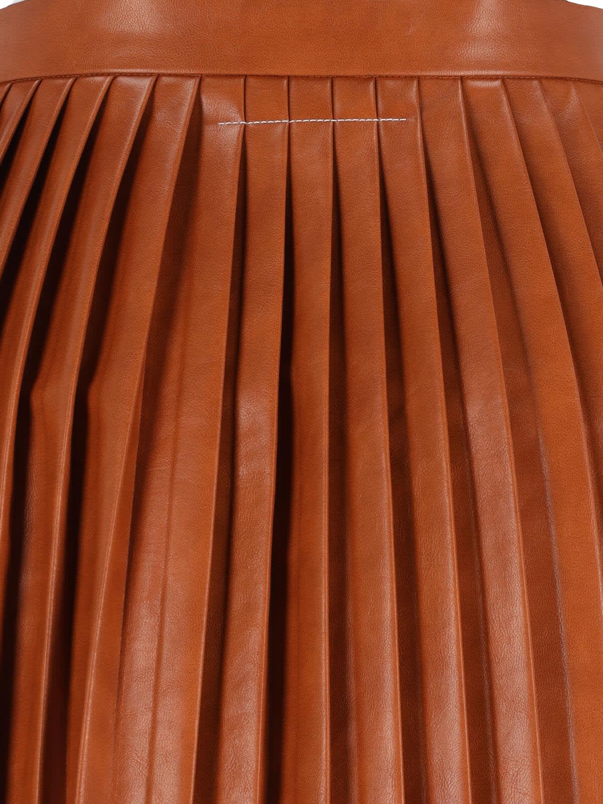 Mm6 Maison Margiela High Waist Pleated Midi Skirt