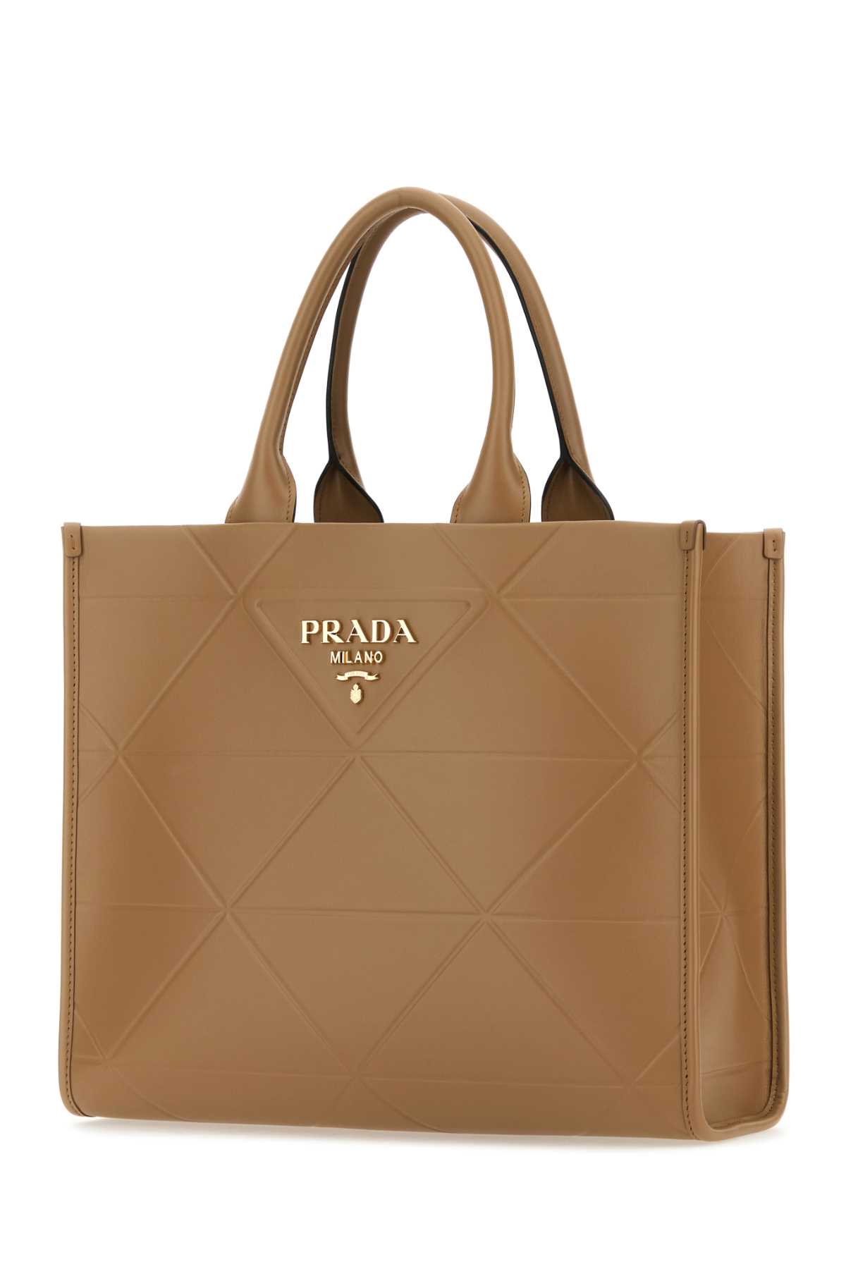 Shop Prada Camel Leather Shopping Bag In Caramelx
