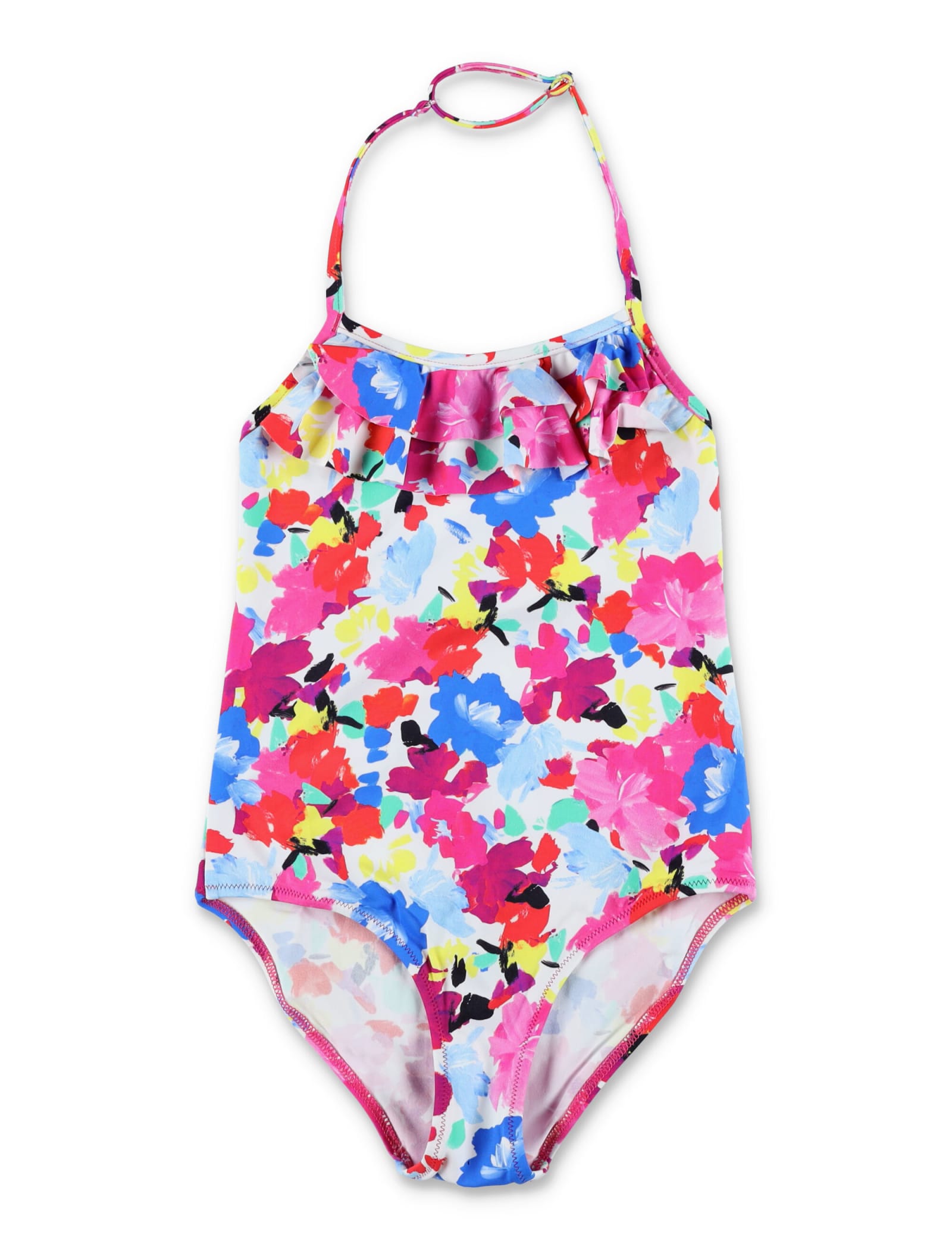 Il Gufo Frill Floral Swimsuit