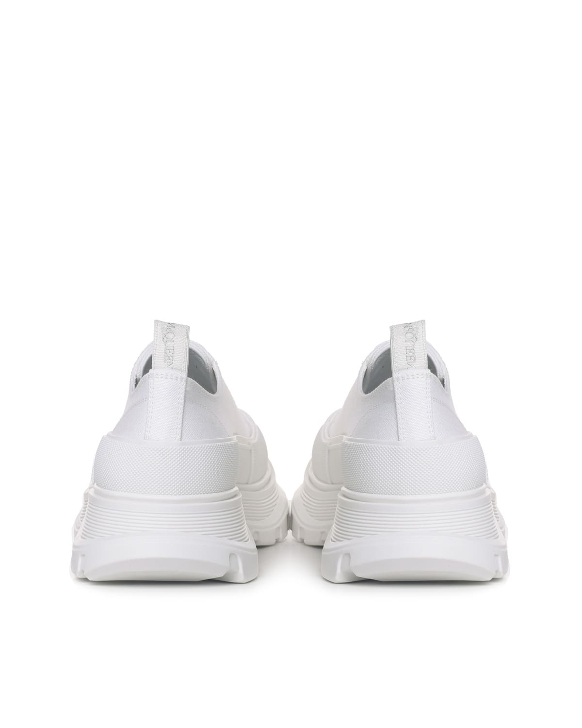 Shop Alexander Mcqueen Lace Up Tread Slick In White