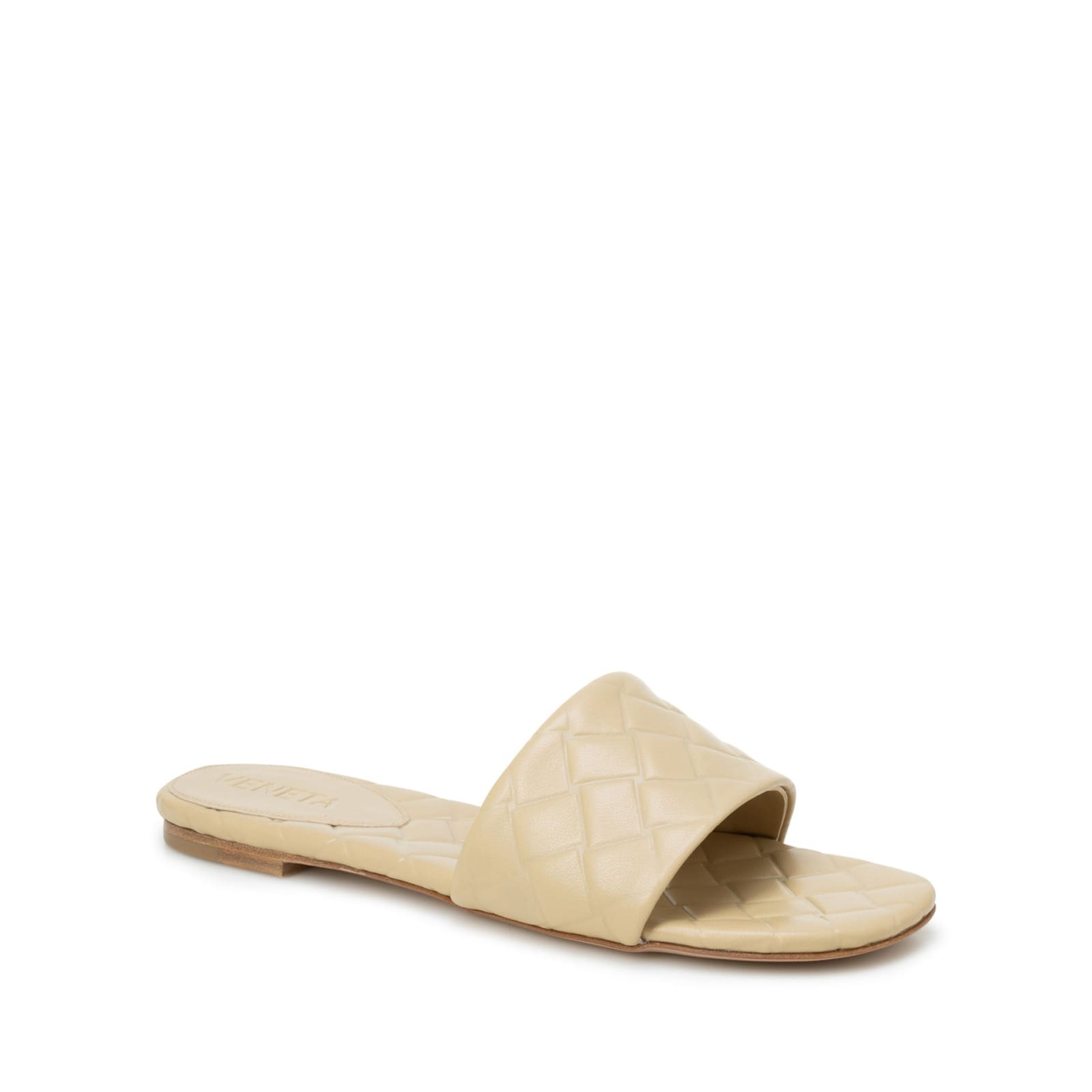 Shop Bottega Veneta Amy Leather Sandals In Beige