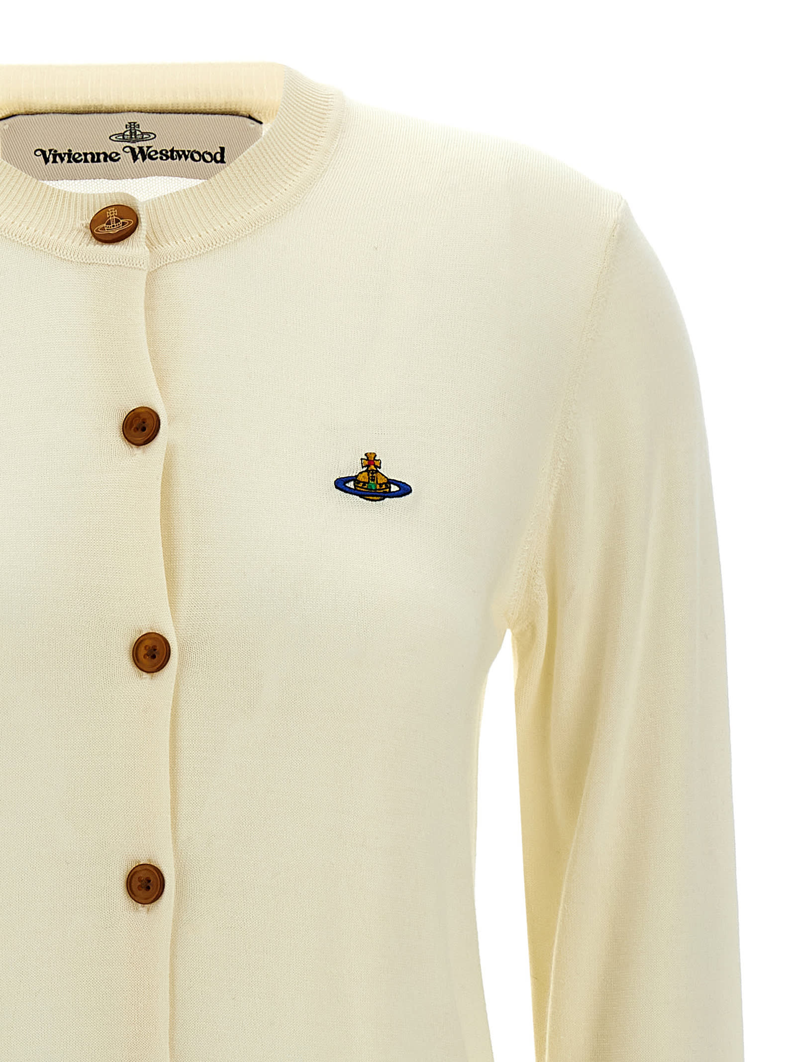 Shop Vivienne Westwood Bea Cardigan In Beige
