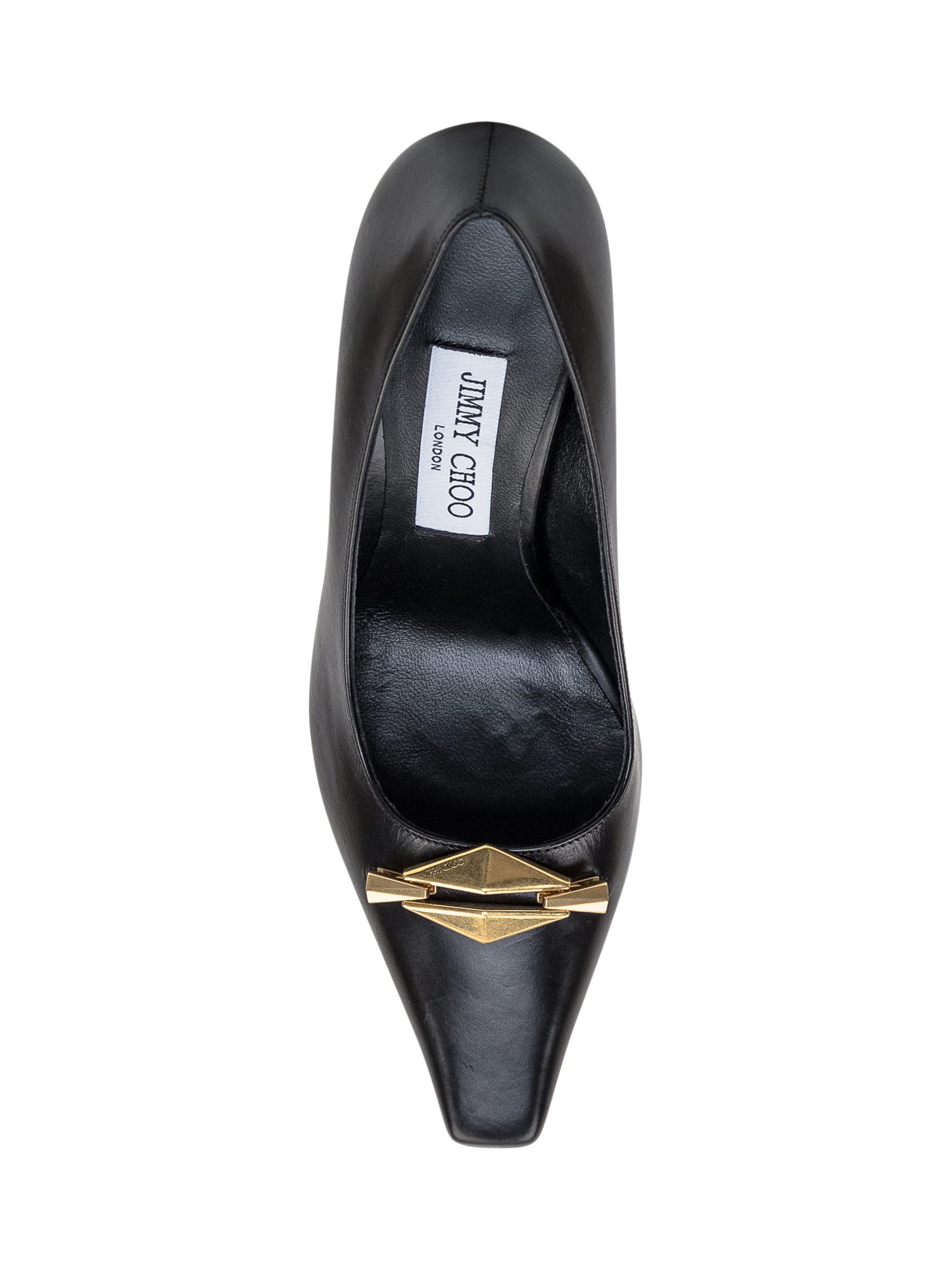 Shop Jimmy Choo Ryker Décoletté In Black/gold