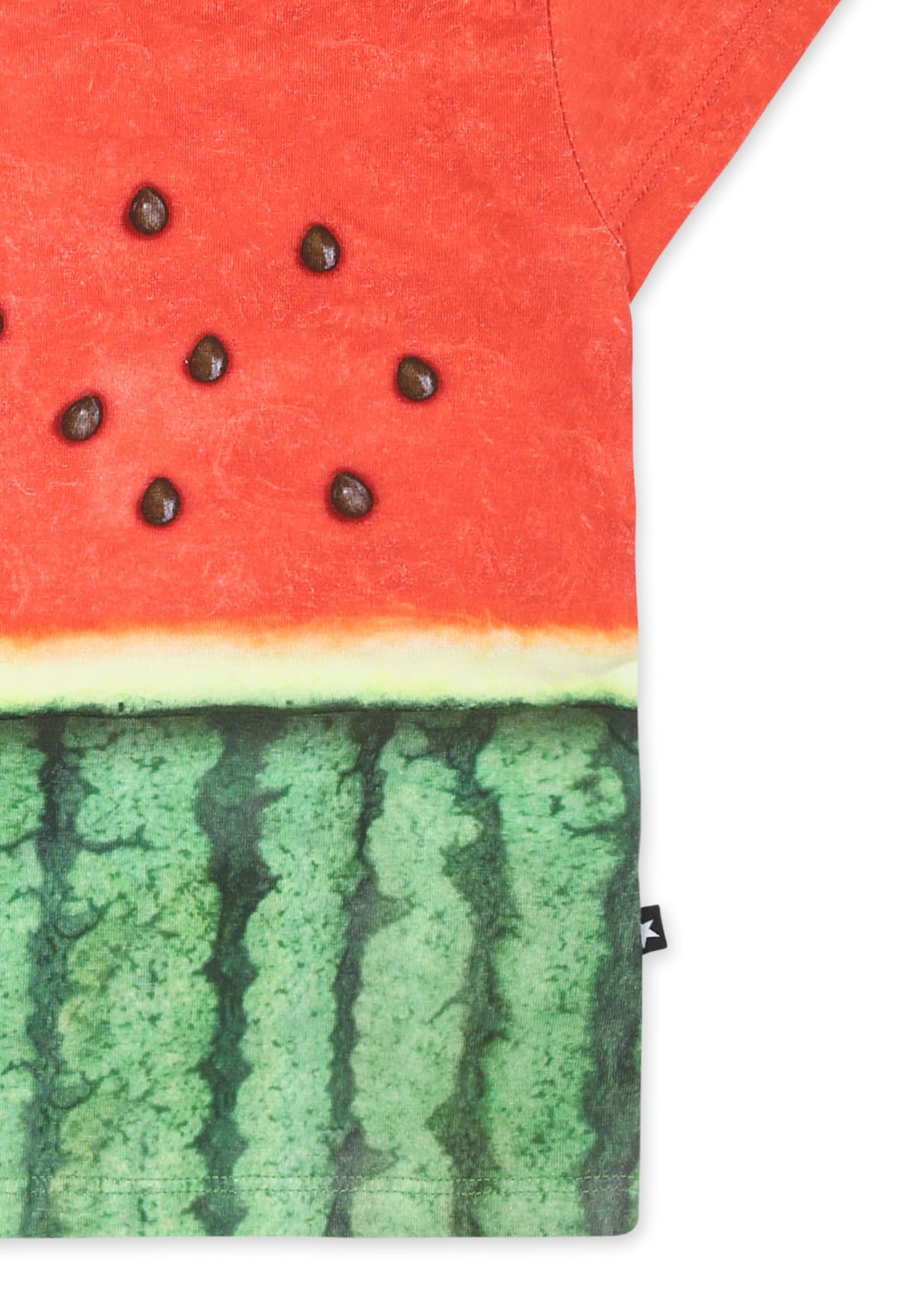 Molo Multicolor Romper For Babykids With Watermelon Print In Red