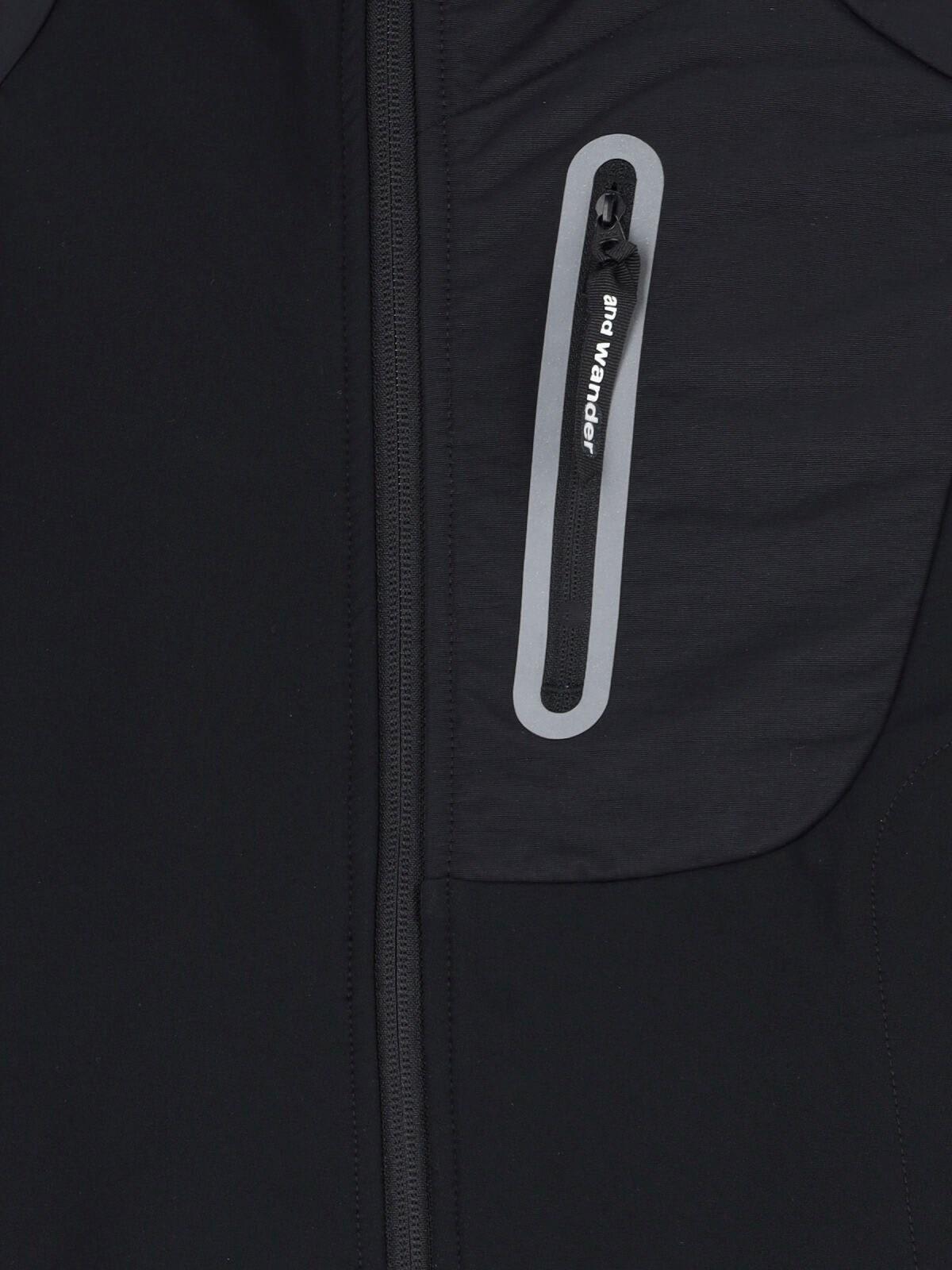 And Wander Technical Hooded Jacket In Black