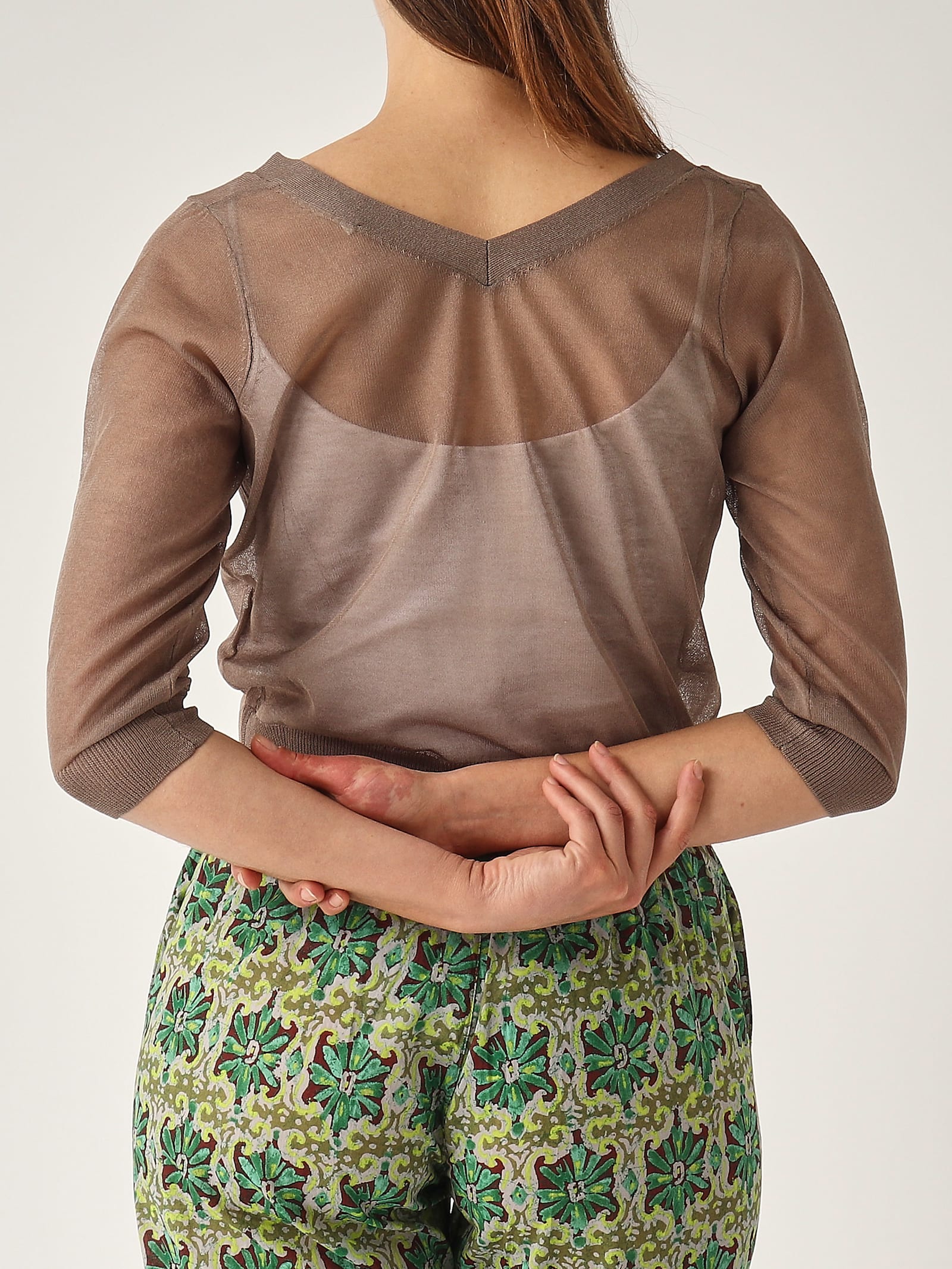 Maliparmi Cardigan Tulle Cardigan In Brown