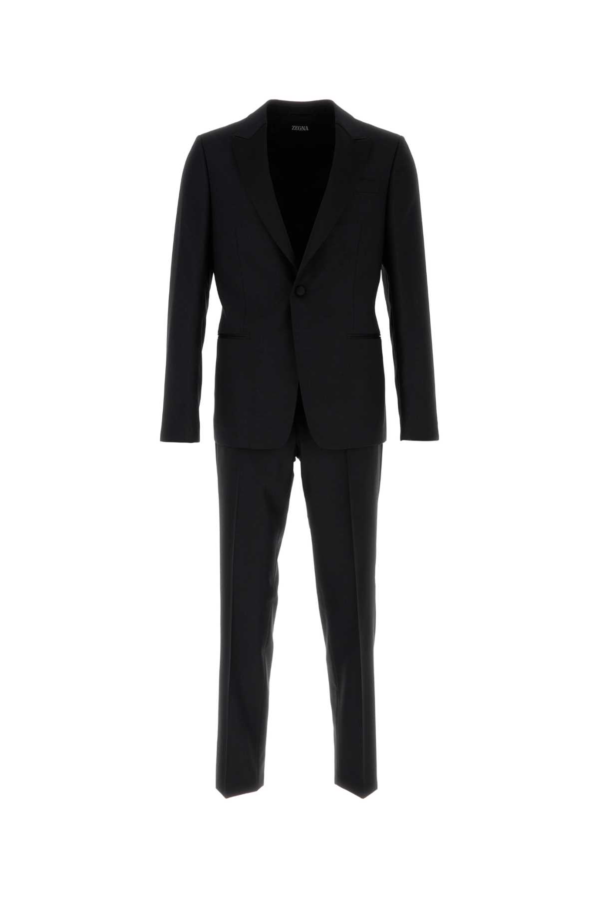 Shop Zegna Midnight Blue Wool Suit In 8r