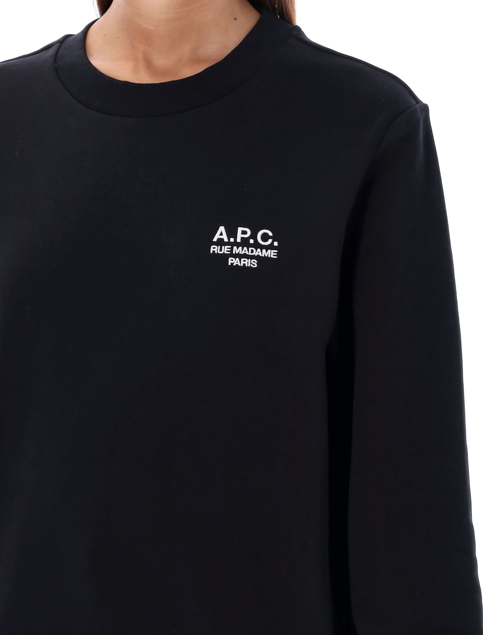 Shop Apc Rue Madame Sweatshirt In Noir/blanc