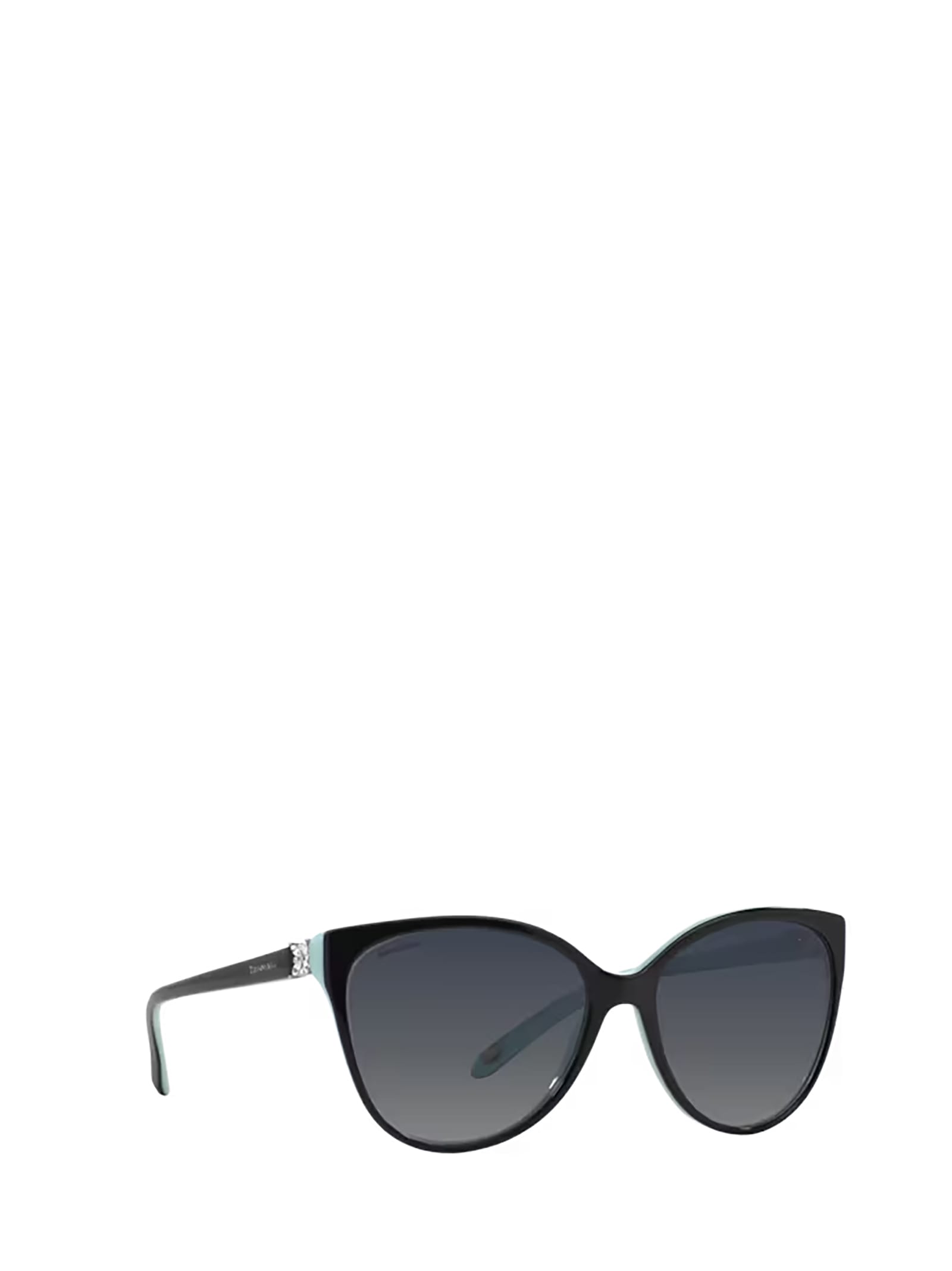 Shop Tiffany &amp; Co. Tf4089b Black On Tiffany Blue Sunglasses