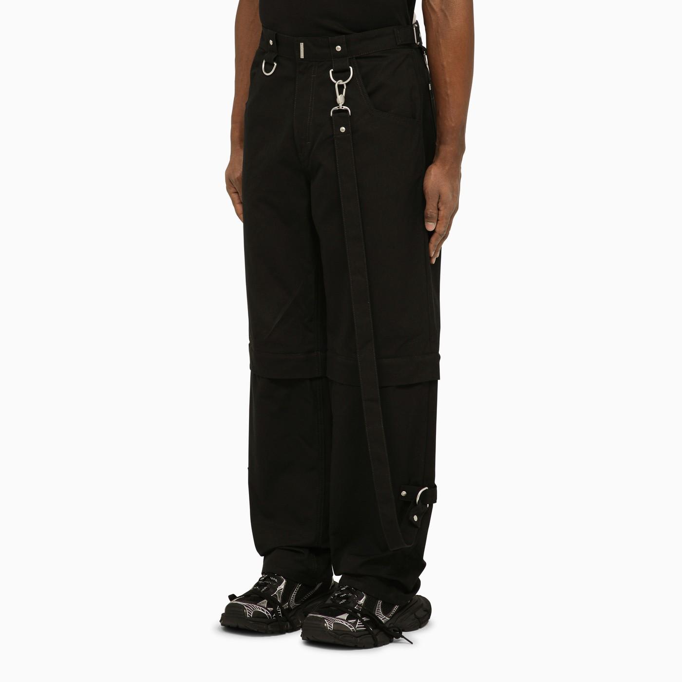 Shop Givenchy Black Trousers With Removable Bottoms
