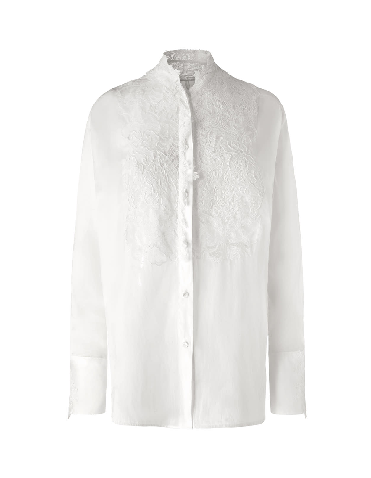 Ermanno Scervino White Muslin And Lace Shirt