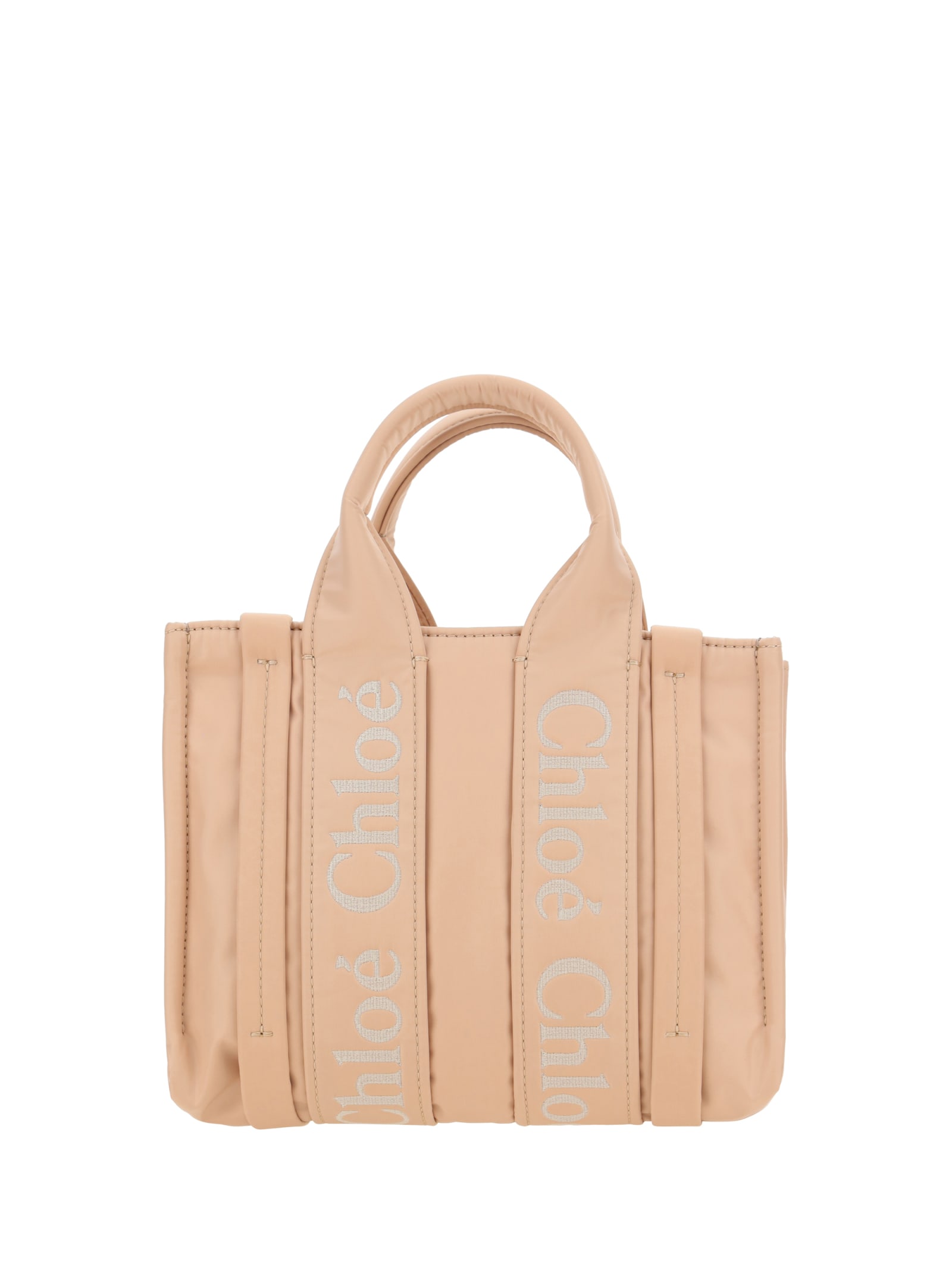 Shop Chloé Woody Handbag In Pink