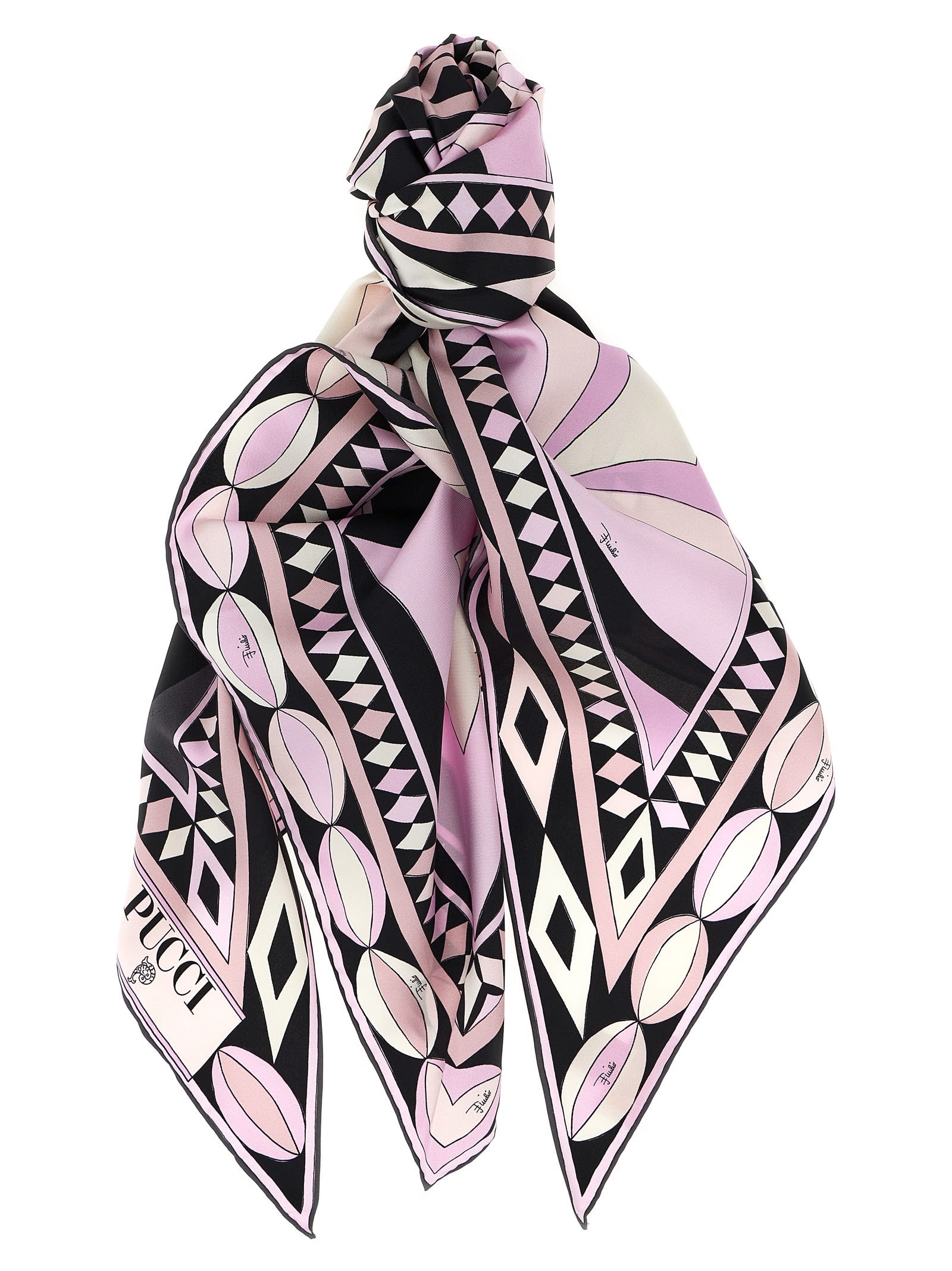 Pucci Triangle Scarf In Pink