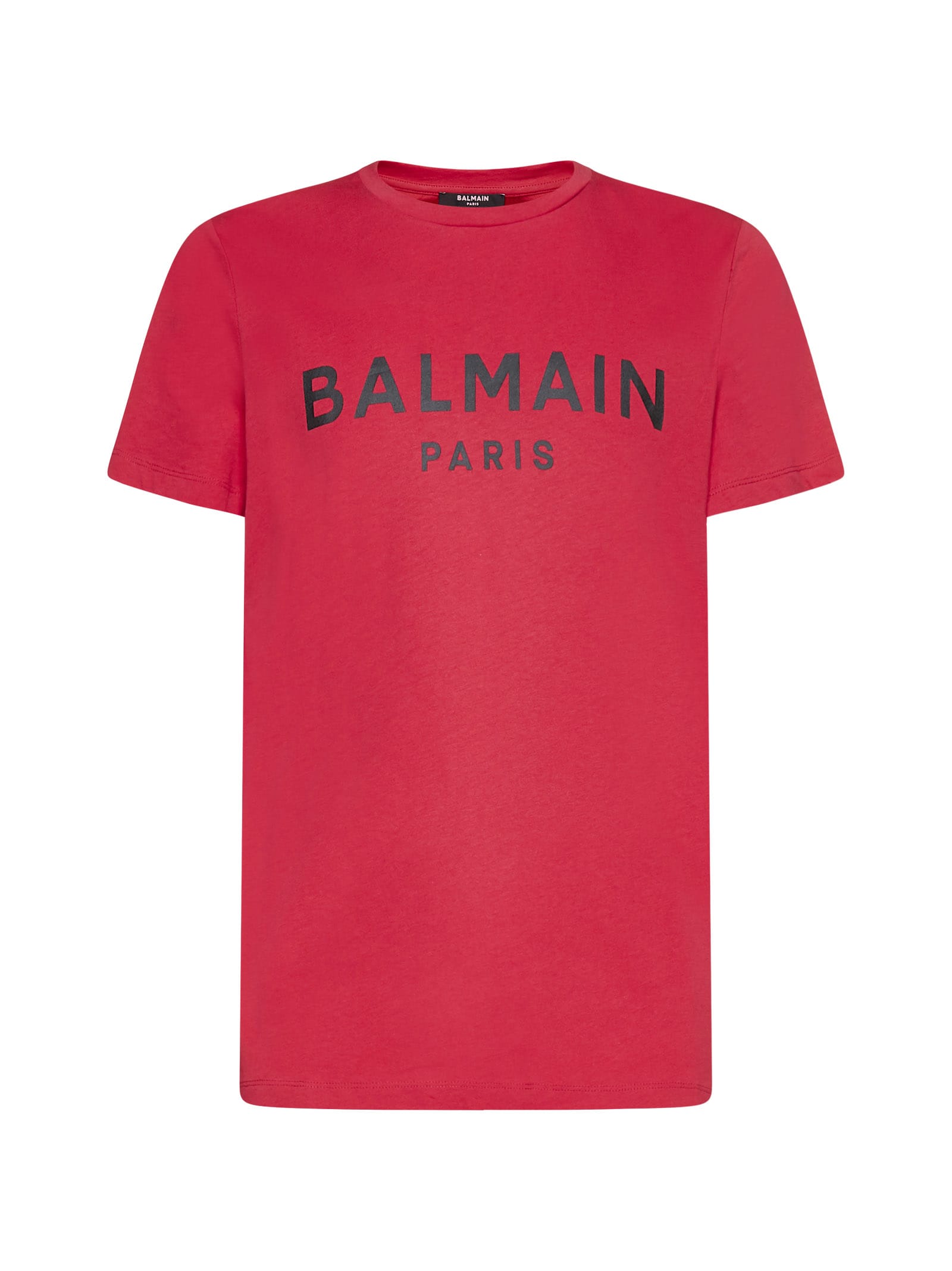 【トップス】 バルマン BALMAIN メンズ トップス Tシャツ カットソー 半袖 ロゴ フロントBALMAINロゴプレート付・クラッシュ