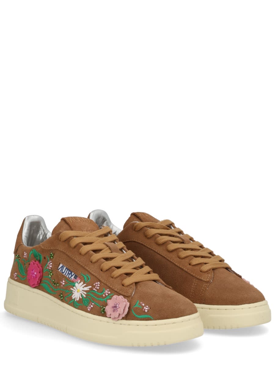 Autry Brown Lace Up Sneakers In Brown