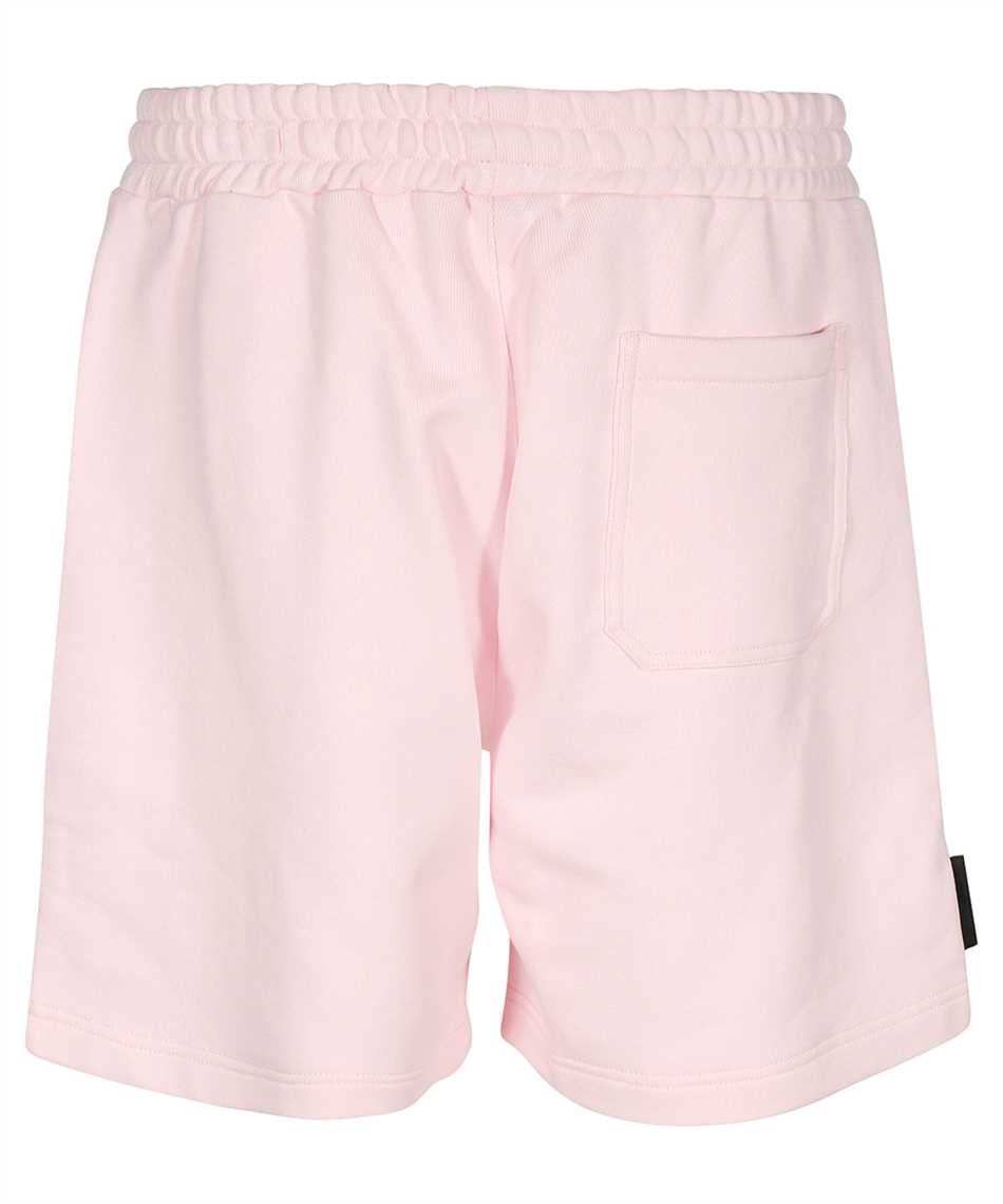 Msgm Logo-embroidered Elasticated-waistband Shorts In Pink