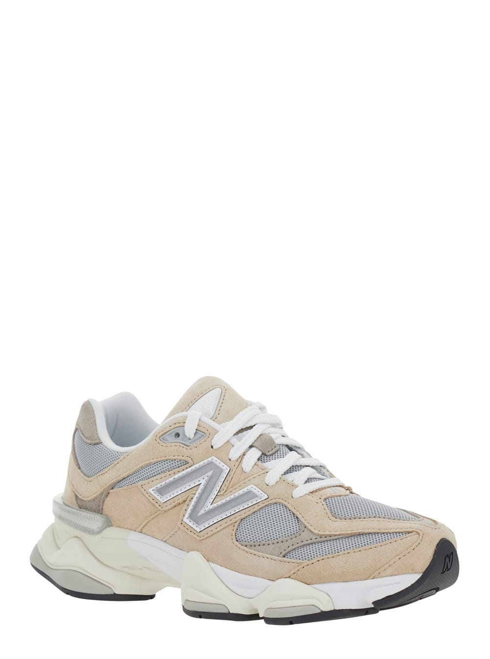 New Balance 9060 Brown Sneaker With Side Logo And Chunky Sole In Suede Unisex In Neutral