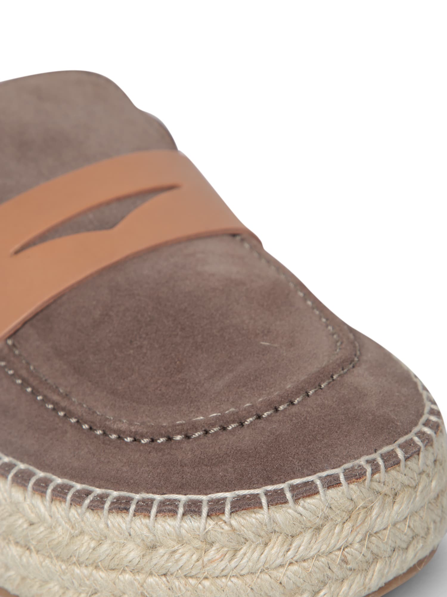 JW ANDERSON TAUPE LEATHER ESPADRILLAS
