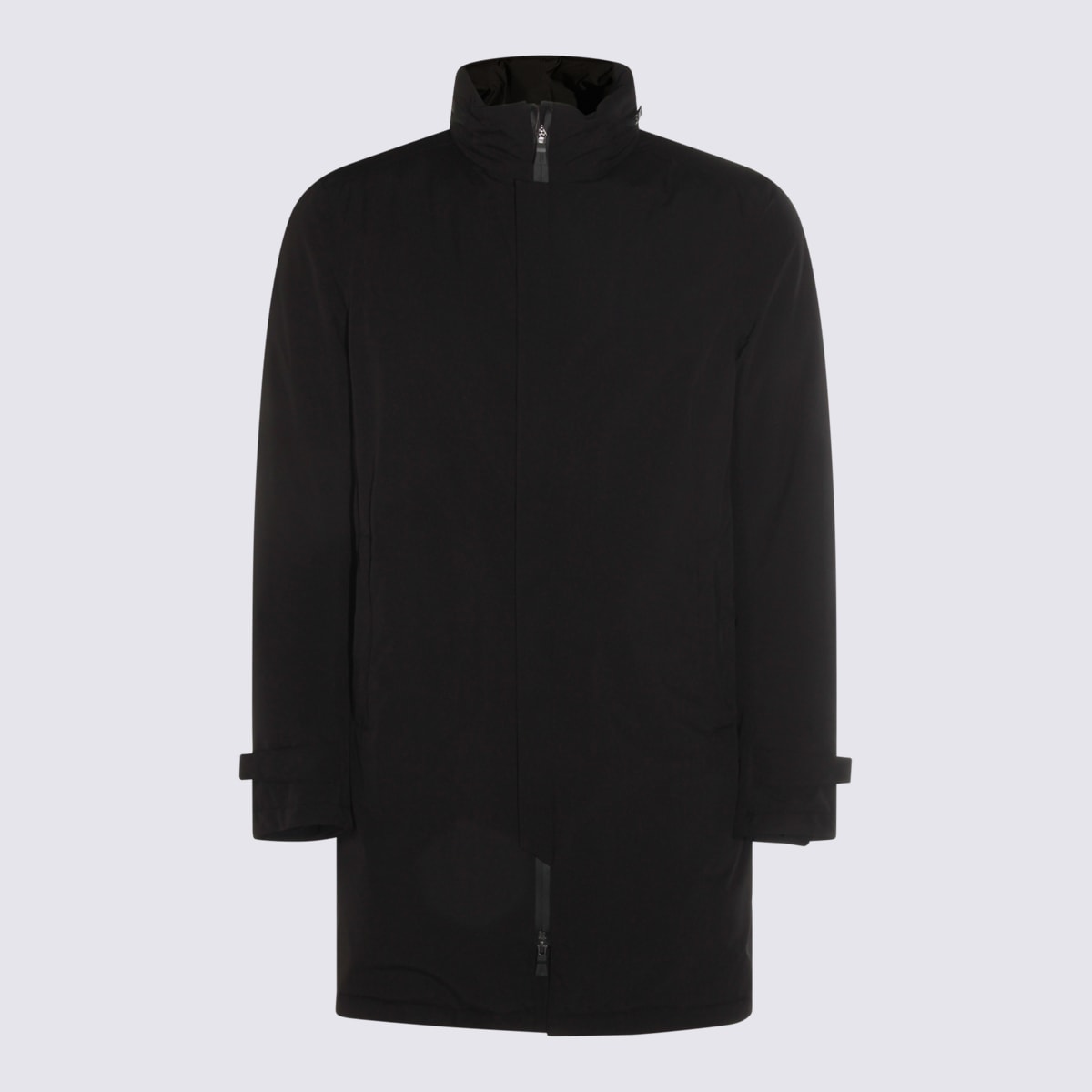 Herno Black Coat In Black