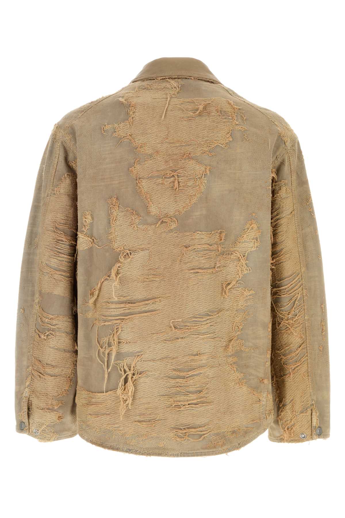 Diesel Jacket In Overdyed Floating-thread Denim In 33s