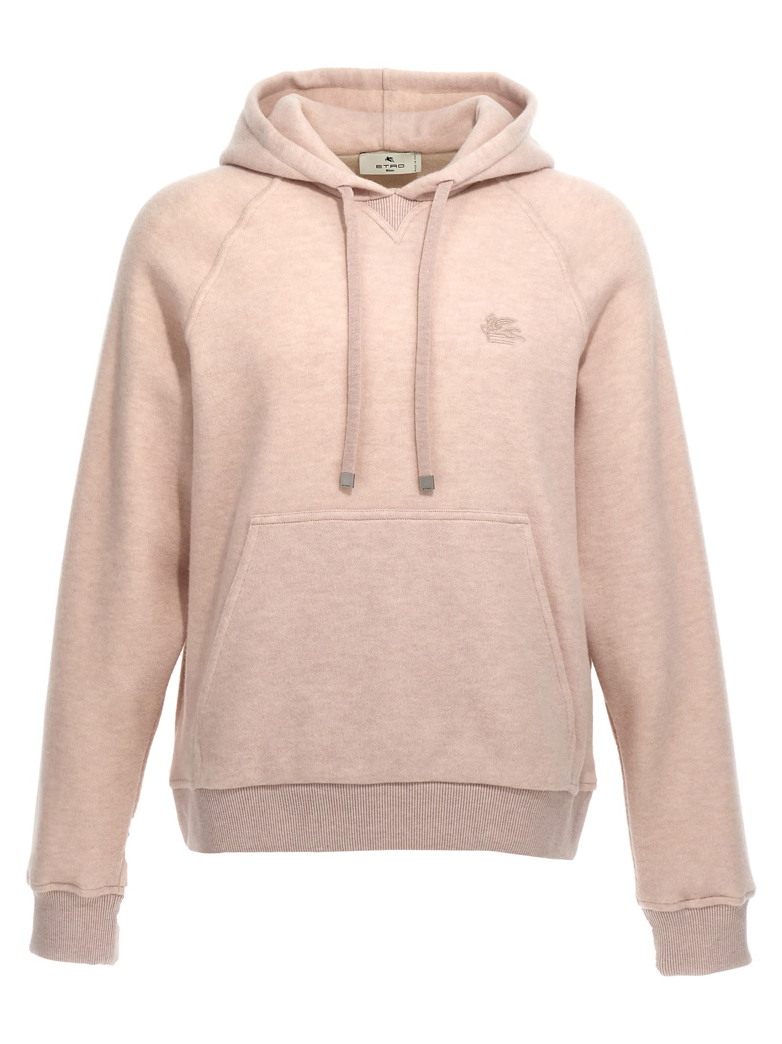 Beige Wool Blend Hoodie With Logo