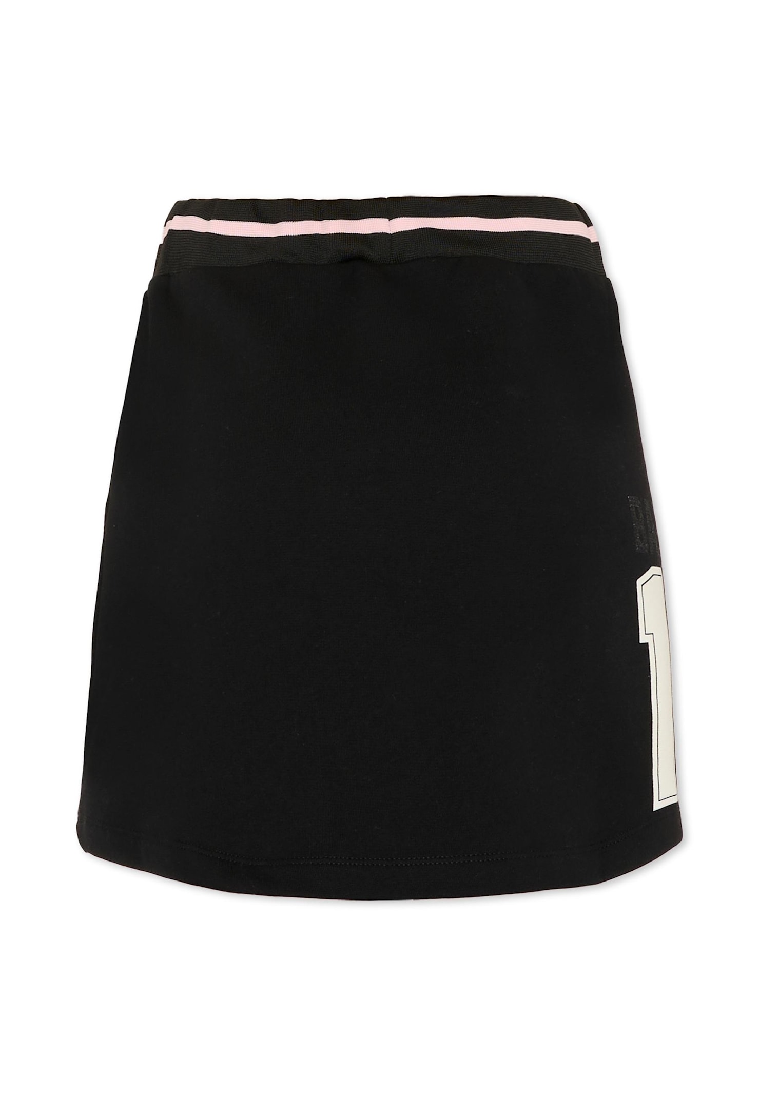 Barrow Black Skirt For Girl With Logo In Black