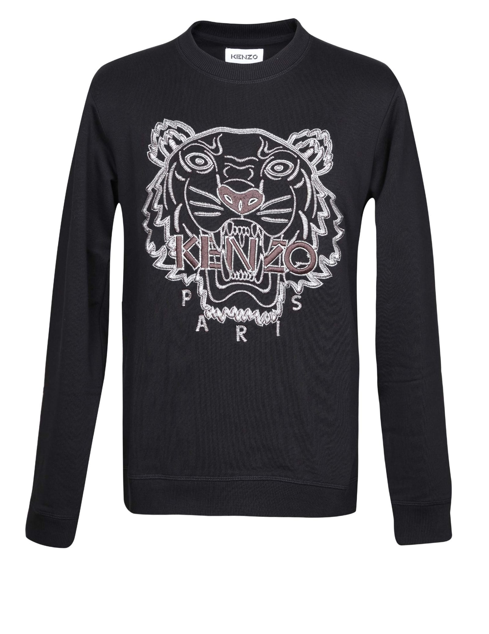 Kenzo Cotton Sweatshirt With Tiger Embroidery