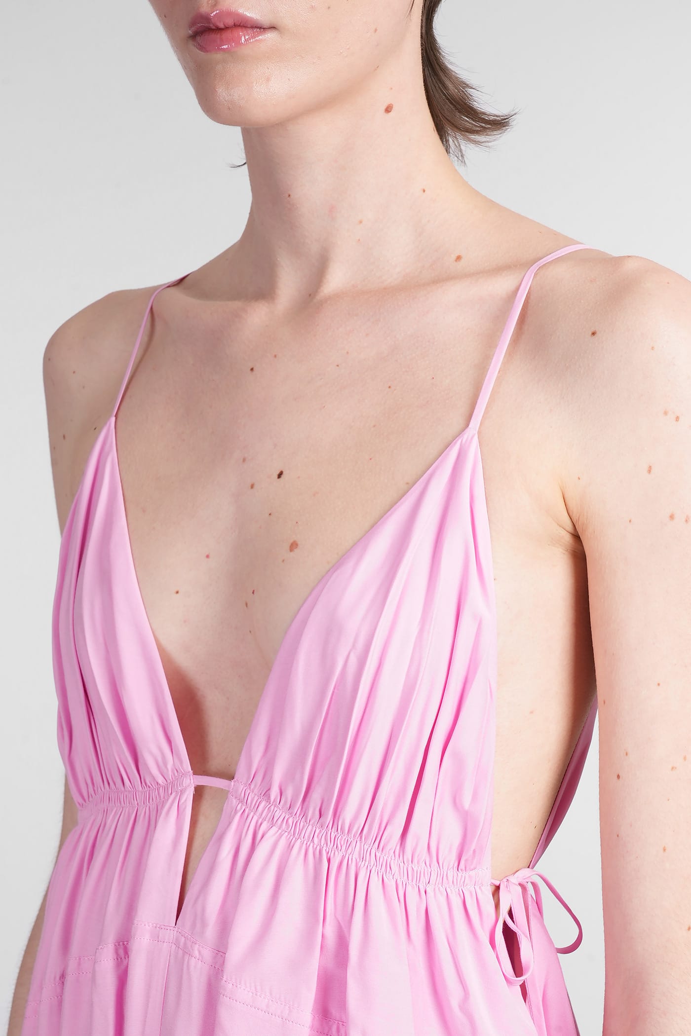 Simkhai Josephine Dress Woman In Rose-pink Polyester In Rose-pink