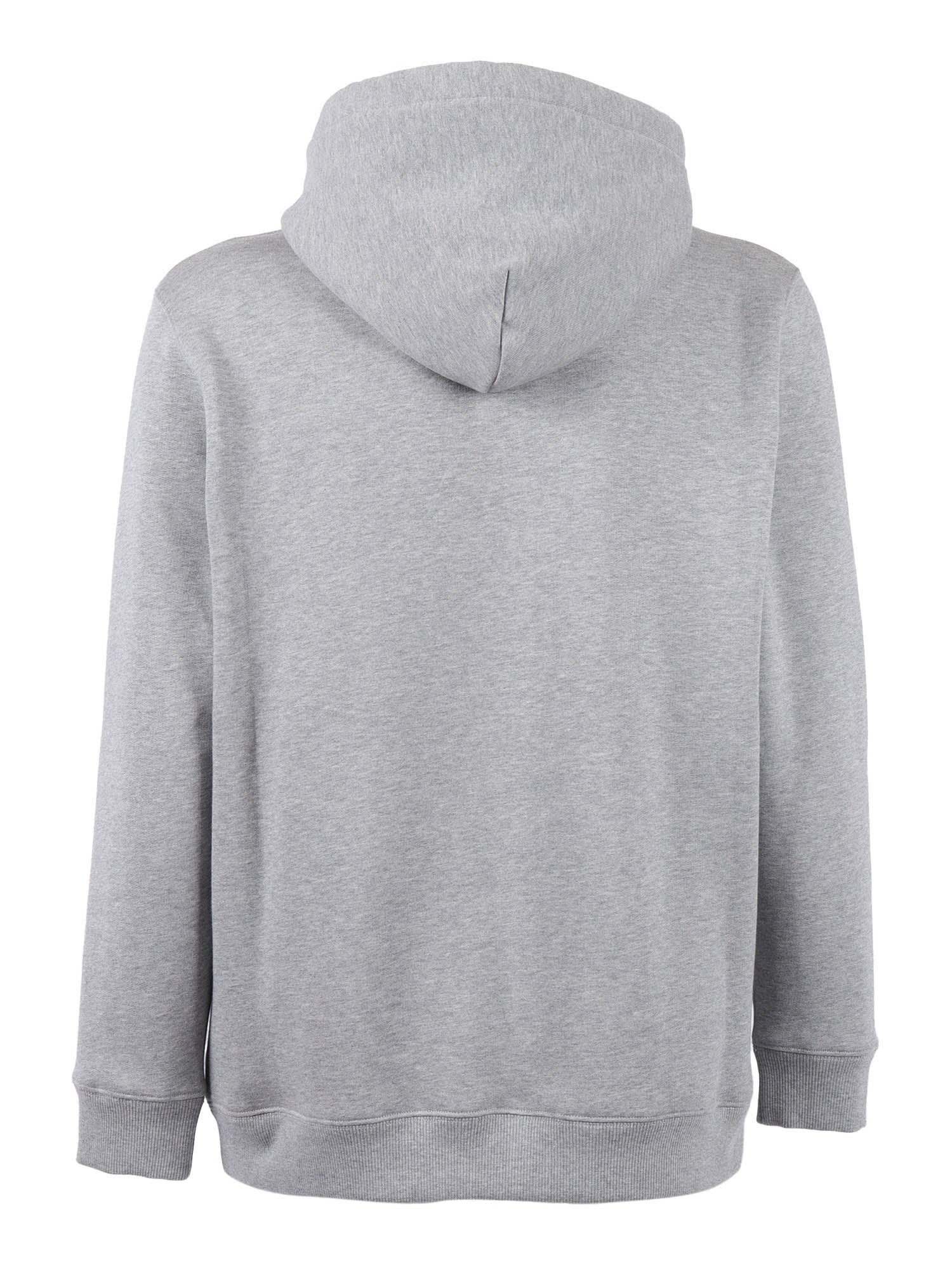 Dondup Light Grey Cotton Hoodie With Adjustable Drawstring In Gray