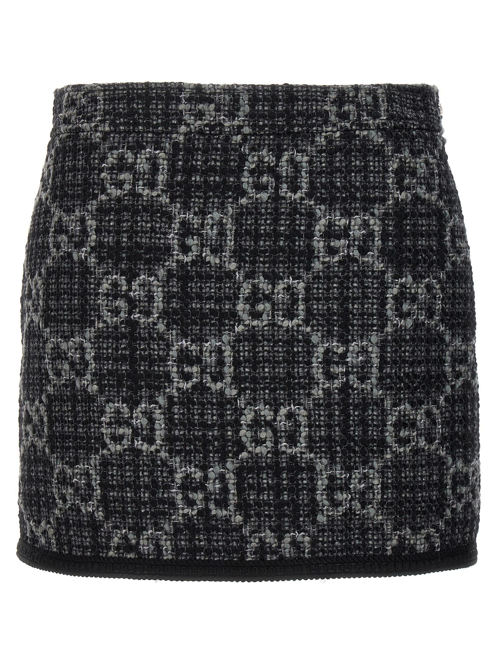 Shop Gucci Gg Skirt In Gray