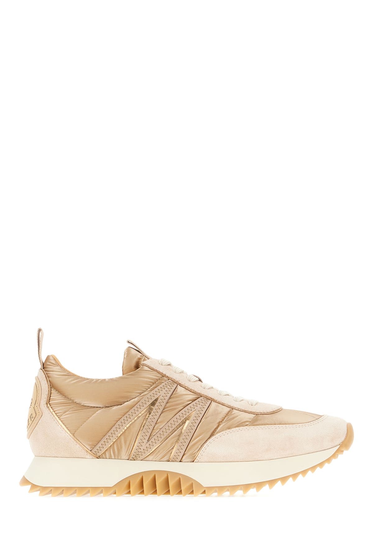 Moncler Multicolor Nylon And Suede Pacey Sneakers In Beige