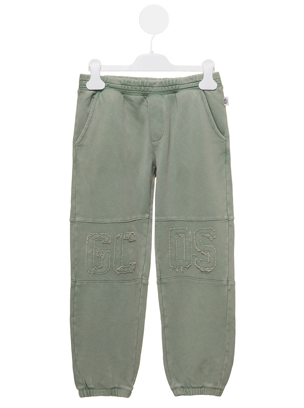 GCDS Mini Green Jogger Pants With Frosted Effect In Cotton Boy