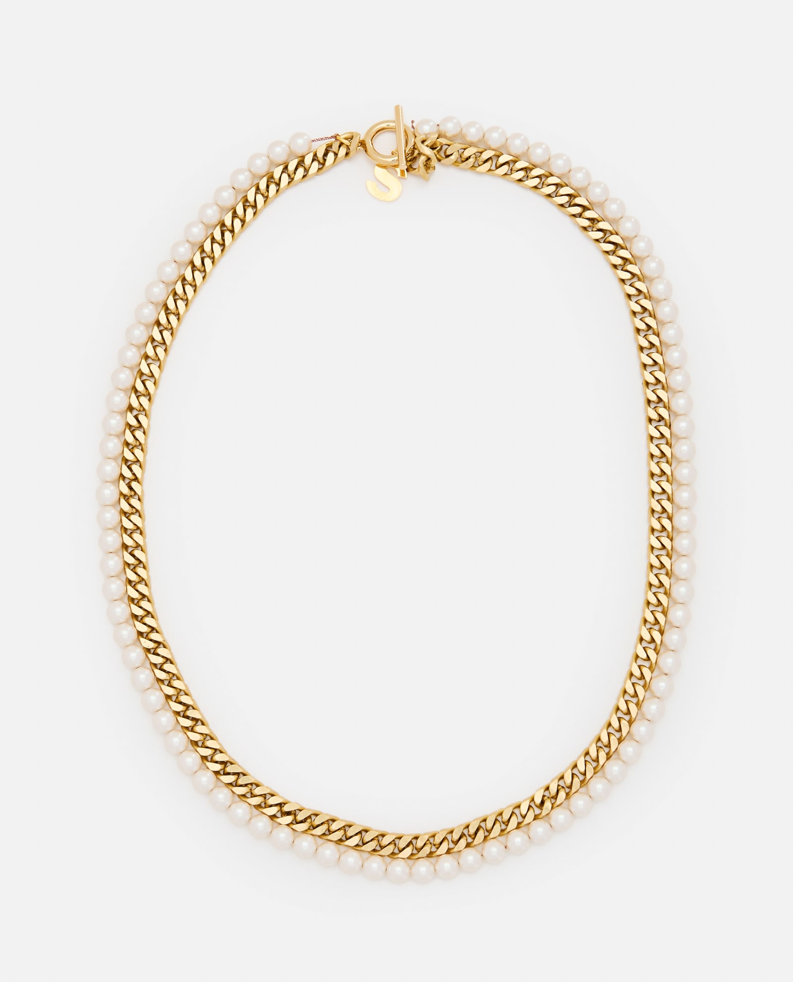 Pearl Chain Long Necklace
